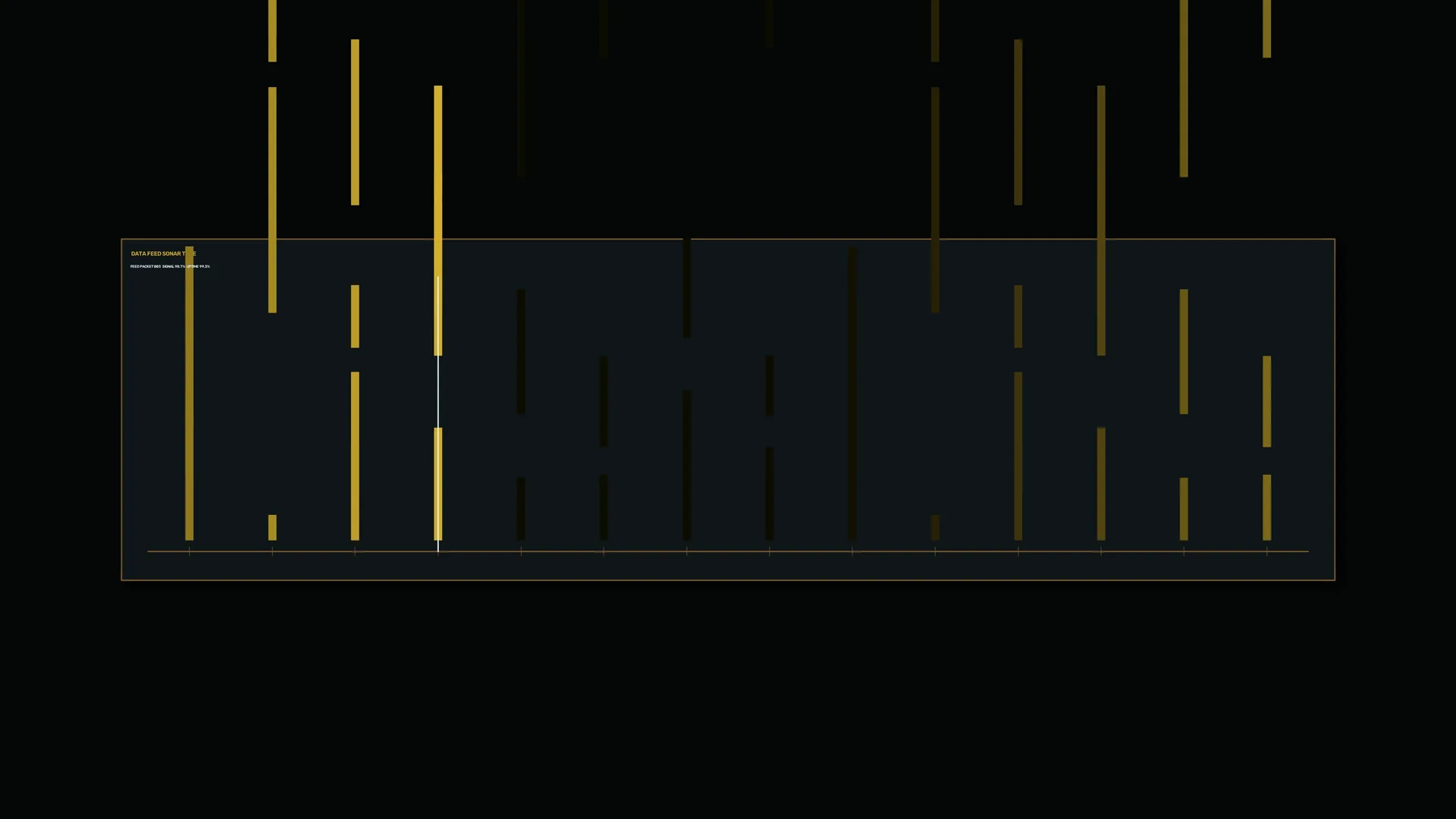 Amber vertical data bars on a dark grid — free 3840x2160 4K wallpaper image