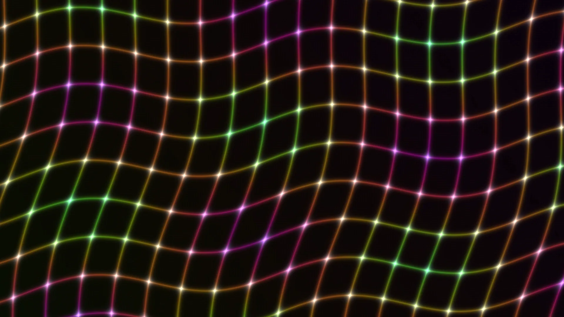 Luminous multicolor grid on a black field — free 3840x2160 4K wallpaper image