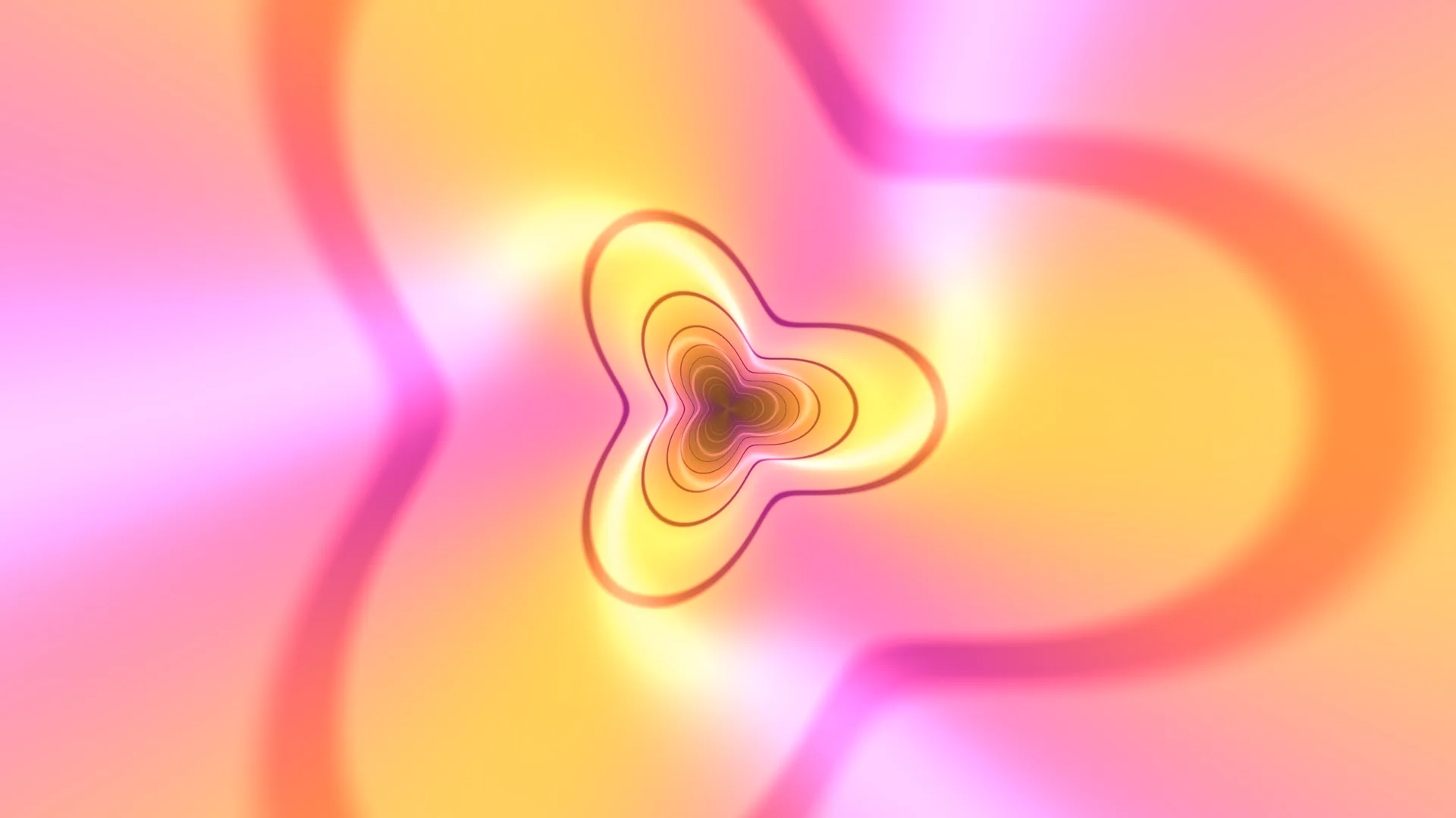 Contour topology in a pink and gold gradient — free 3840x2160 4K wallpaper image