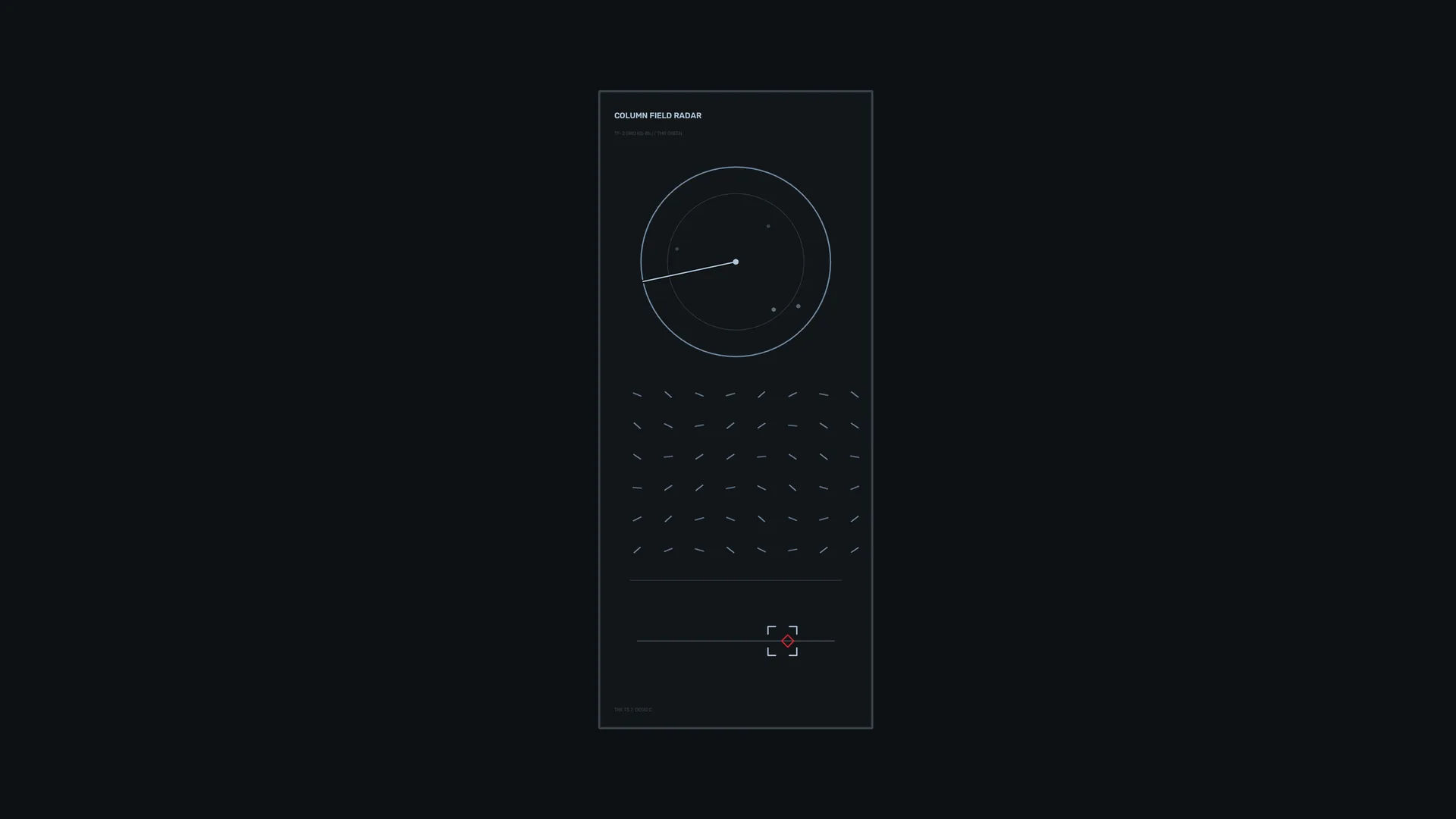 Dark technical radar and vector field diagram — free 3840x2160 4K wallpaper image