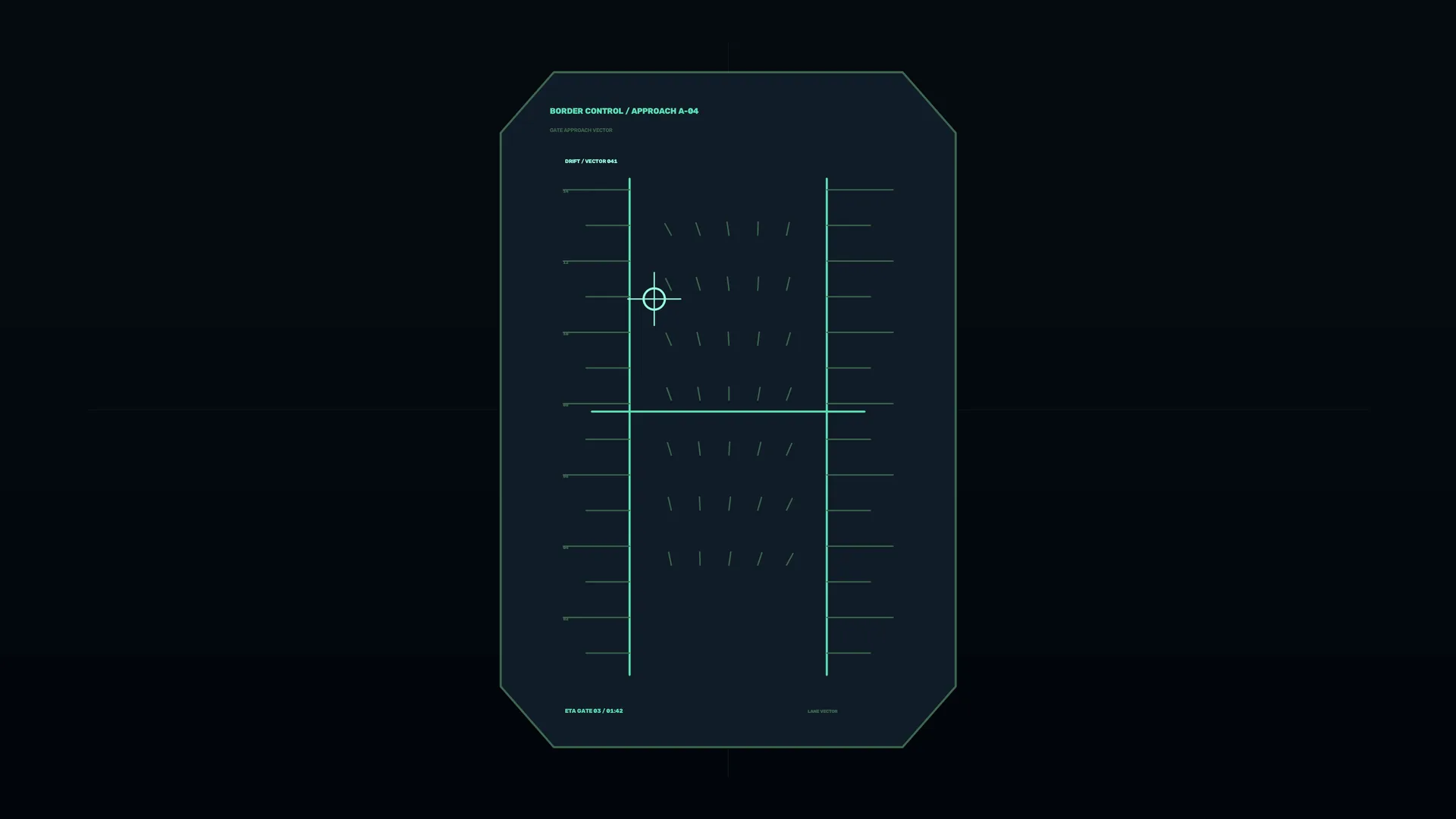 Teal orbital control panel on a dark field — free 3840x2160 4K wallpaper image