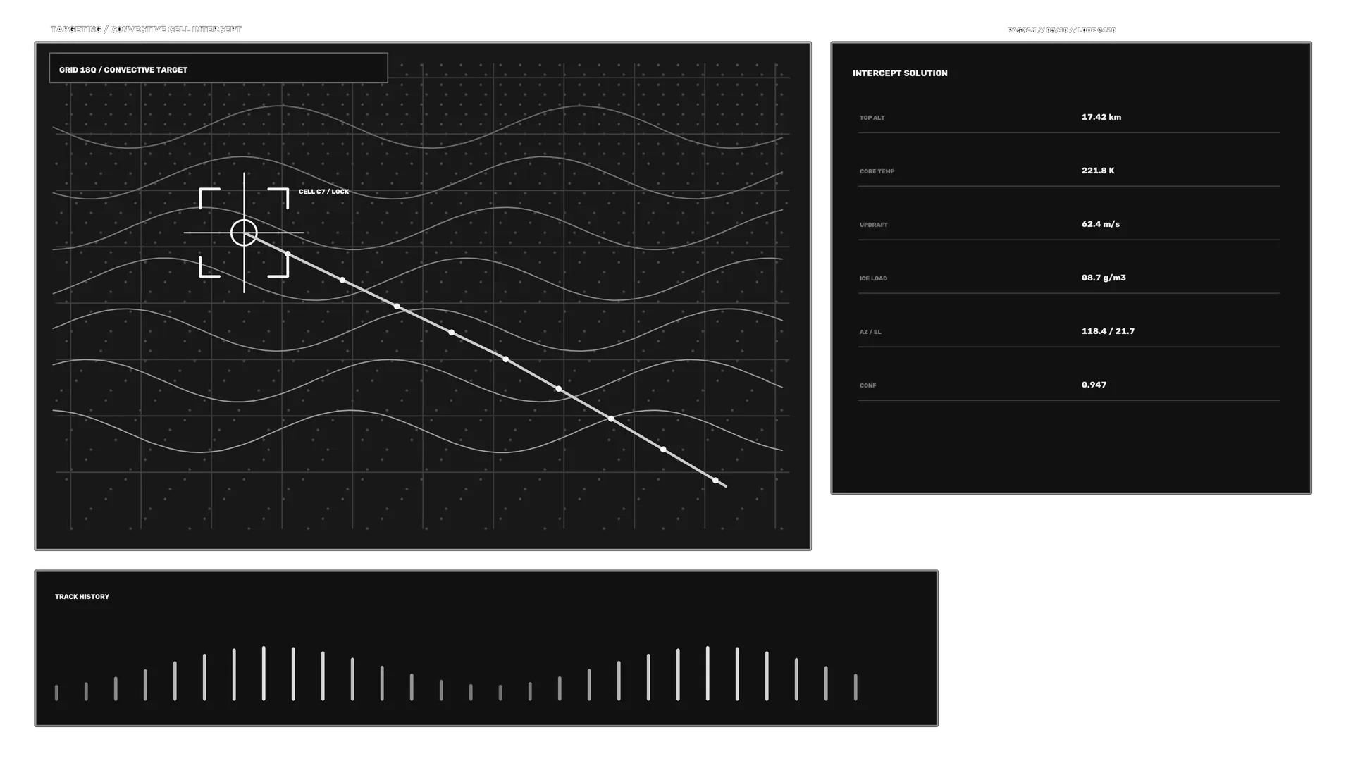 Monochrome orbital trajectory interface — free 3840x2160 4K wallpaper image