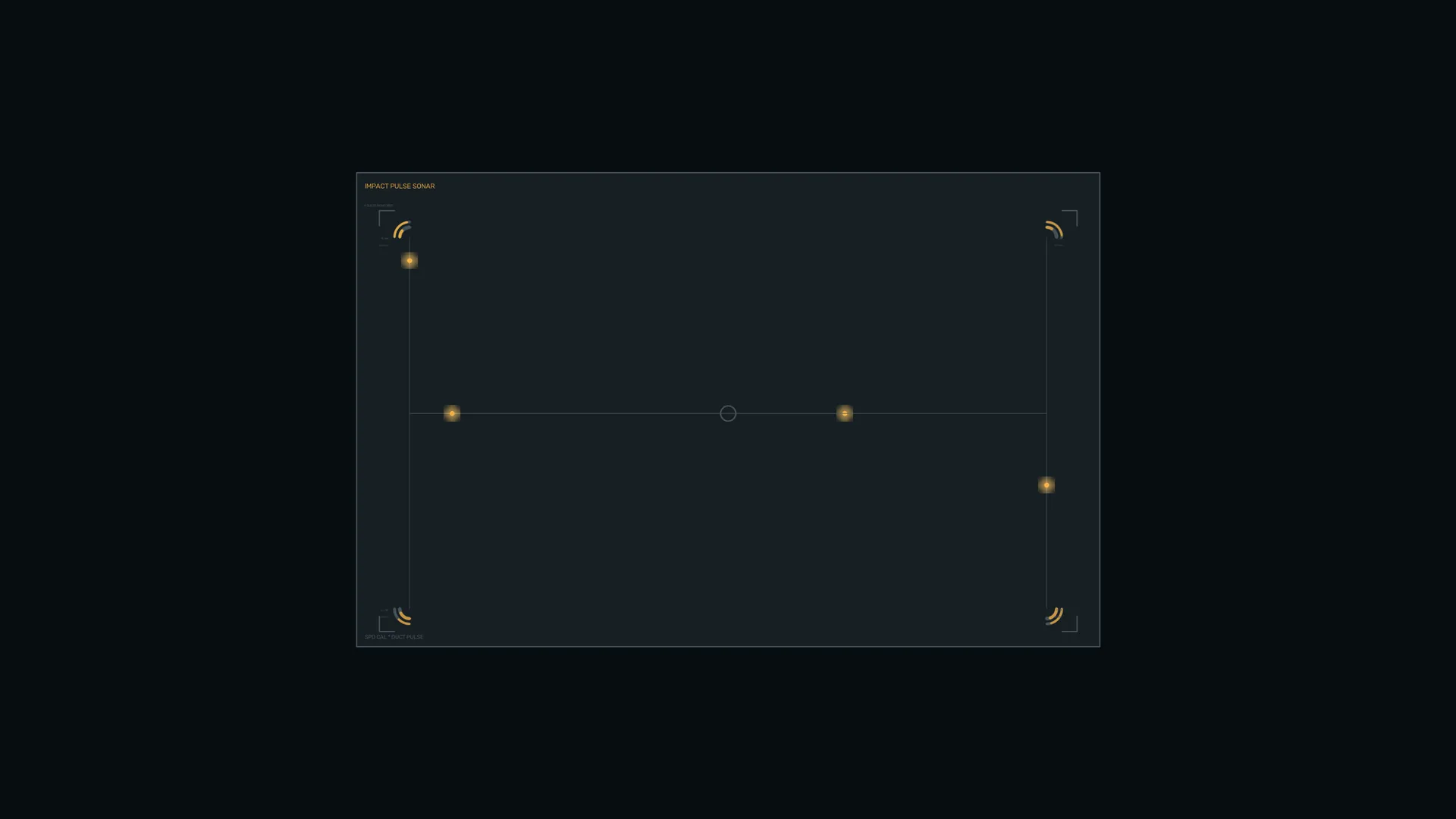 Dark sonar grid with amber signal points — free 3840x2160 4K wallpaper image