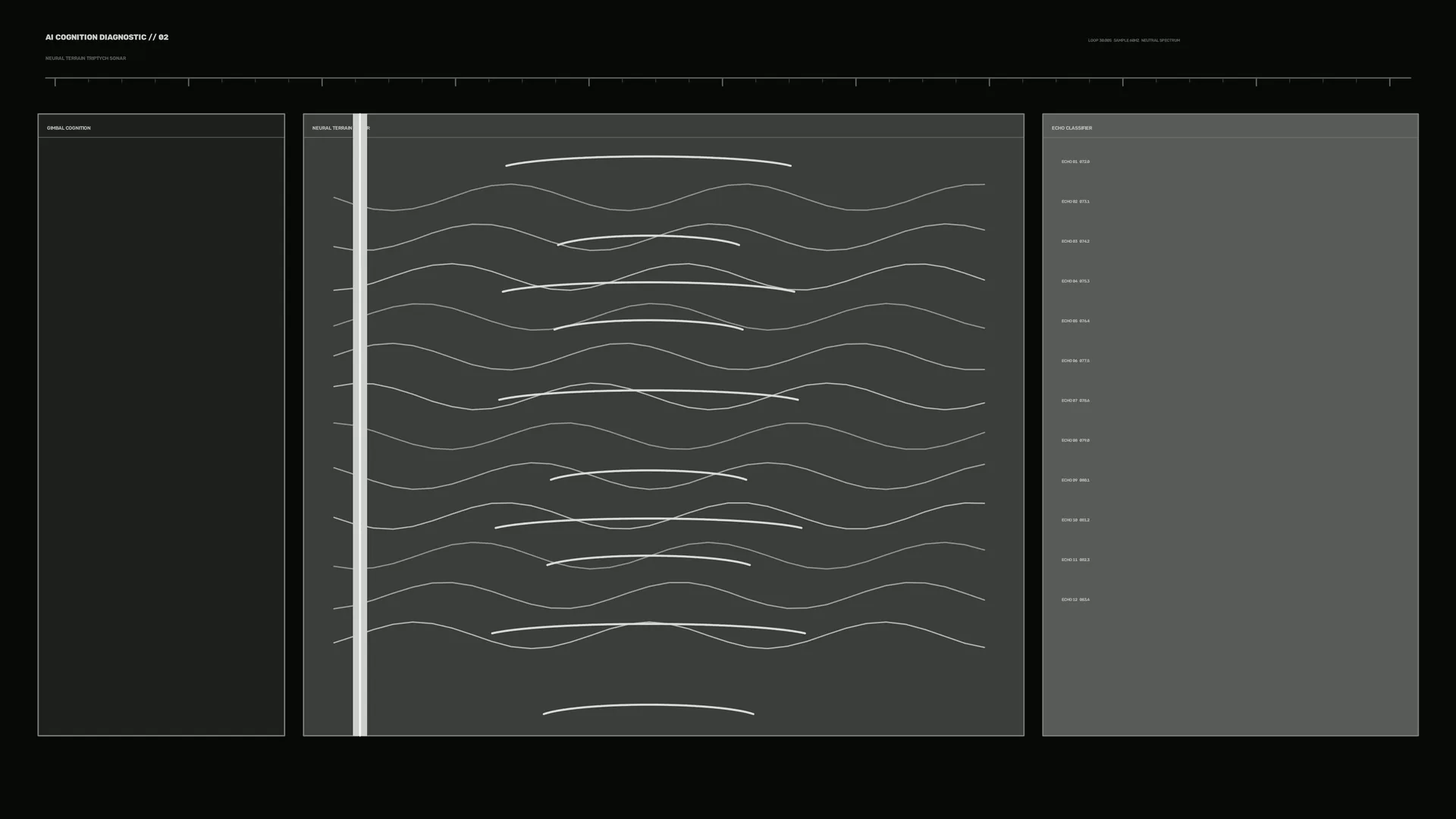 Monochrome Neural Waveform Interface — free 3840x2160 4K wallpaper image
