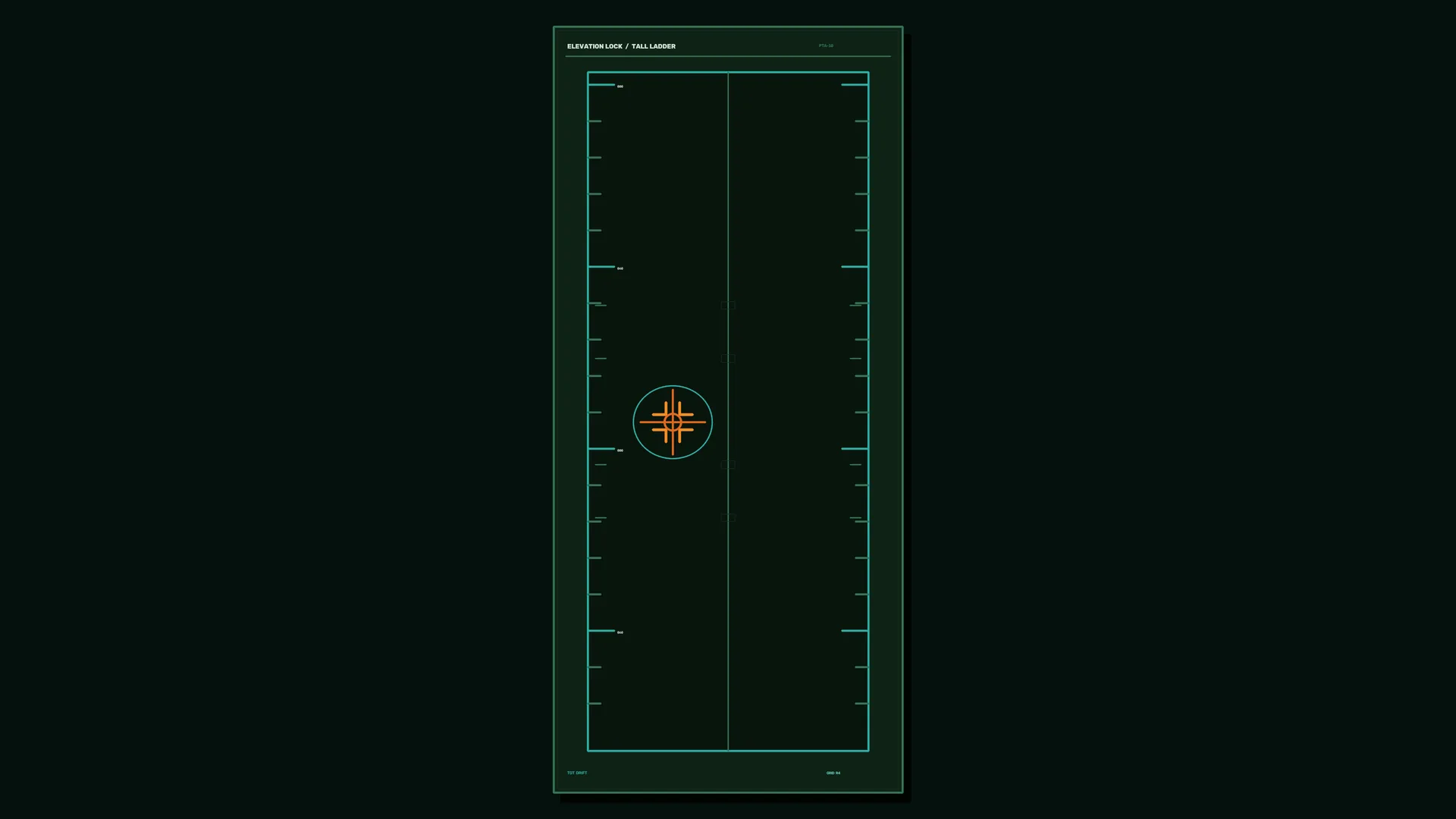 Neon elevation diagram with central orange target — free 3840x2160 4K wallpaper image