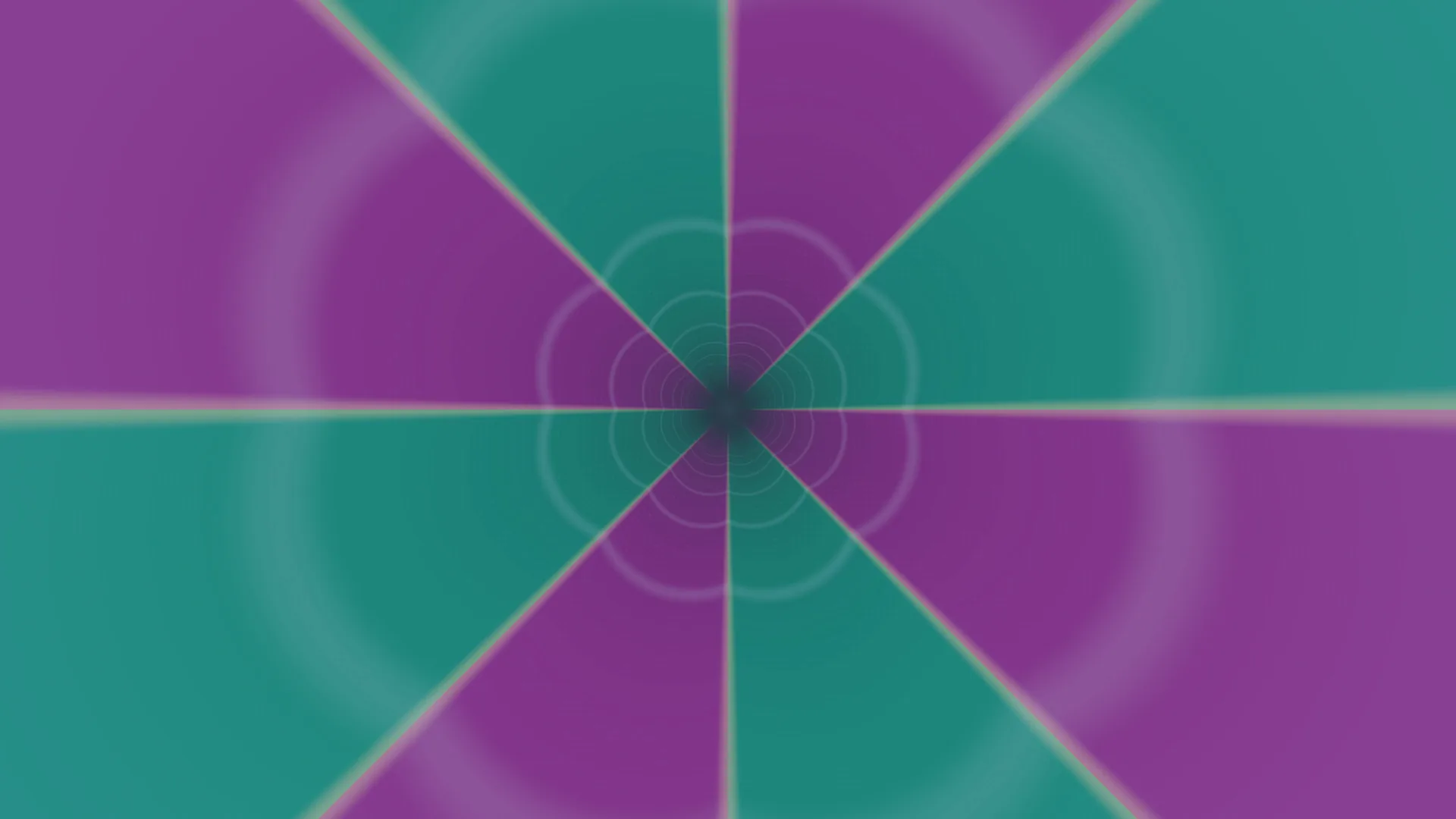 Teal and violet radial geometry with concentric rings — free 3840x2160 4K wallpaper image