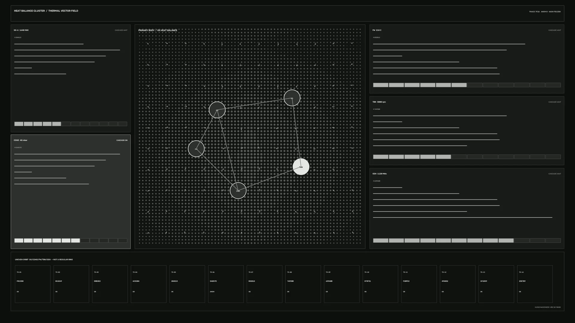 Monochrome Thermal Vector Field Interface — free 3840x2160 4K wallpaper image