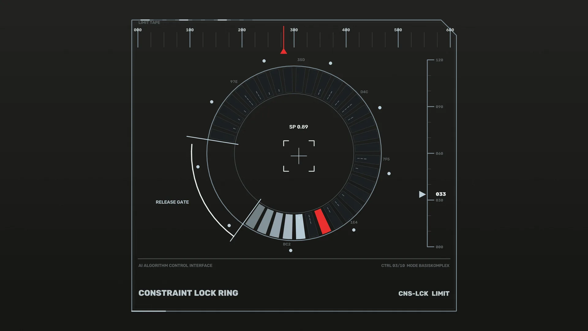 Constraint lock ring interface in dark teal — free 3840x2160 4K wallpaper image