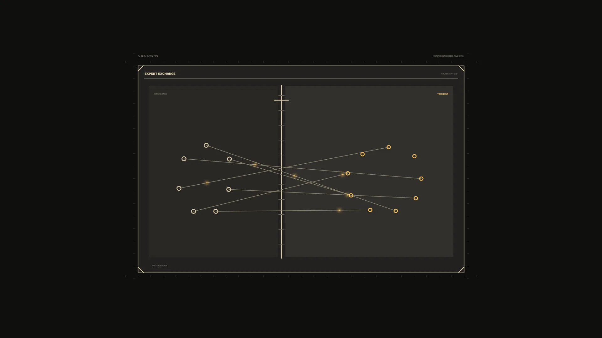 Amber Node Exchange Network on a Dark Grid — free 3840x2160 4K wallpaper image