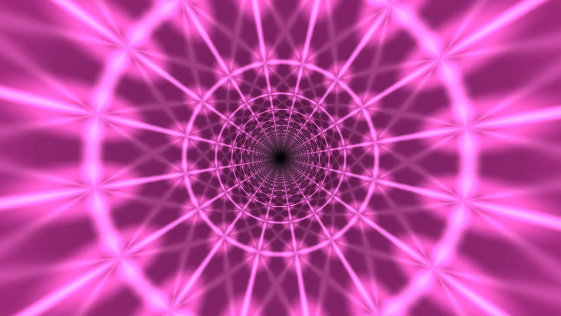 Pink radial lattice with a dark central vortex — free 3840x2160 4K wallpaper image