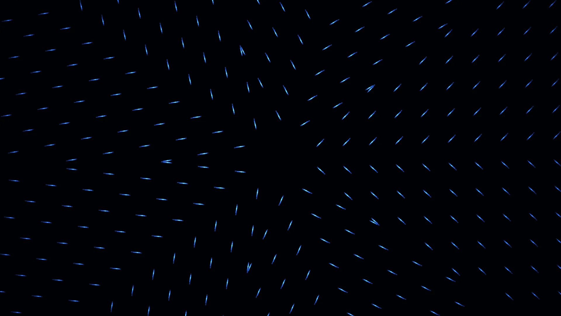 Blue radial dash pattern on a black field — free 3840x2160 4K wallpaper image