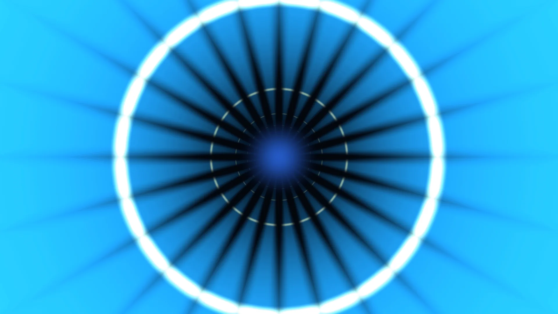 Cyan radial ring with dark geometric spokes — free 3840x2160 4K wallpaper image