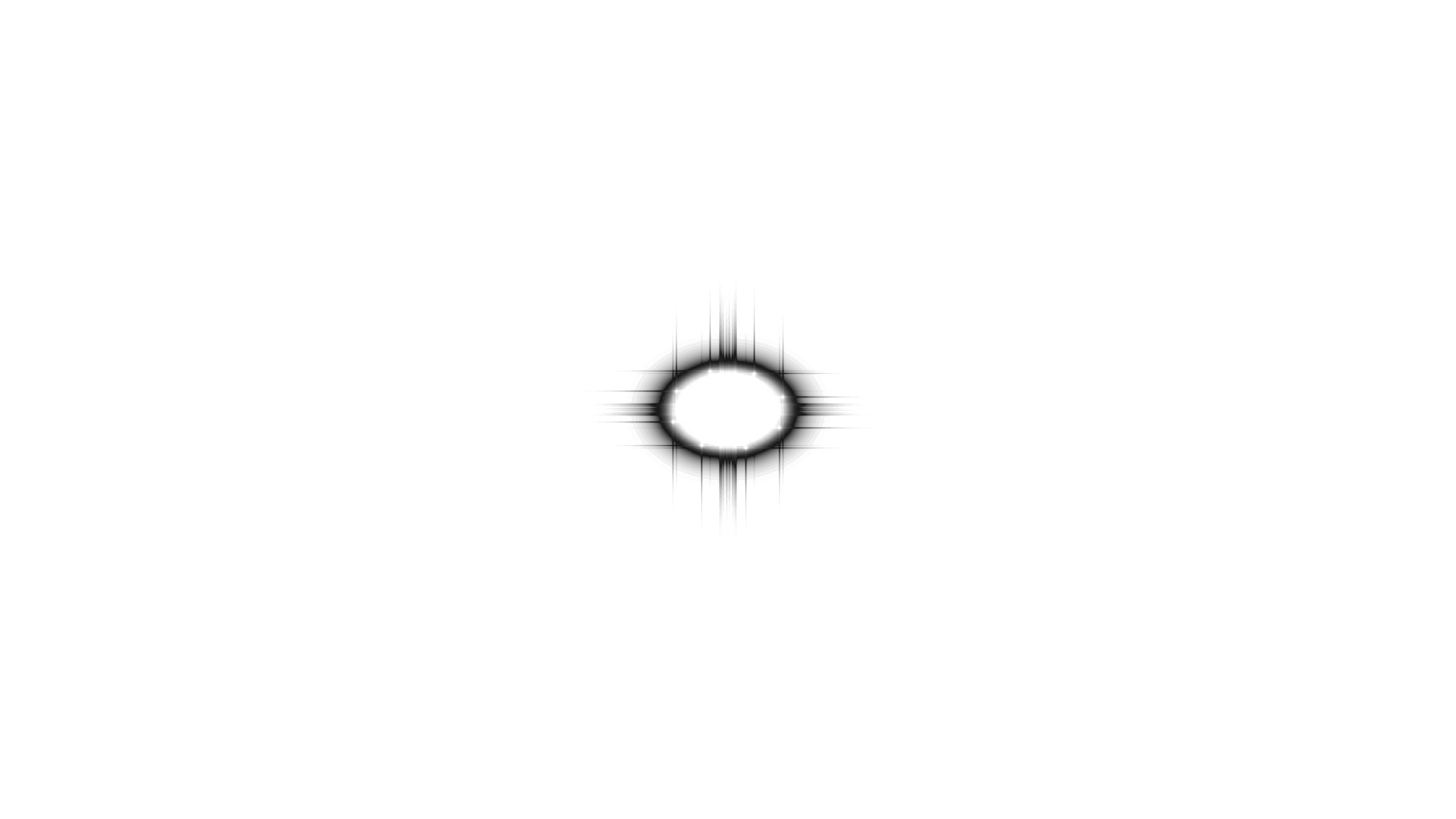 White luminous oval with mirrored waveform geometry — free 3840x2160 4K wallpaper image