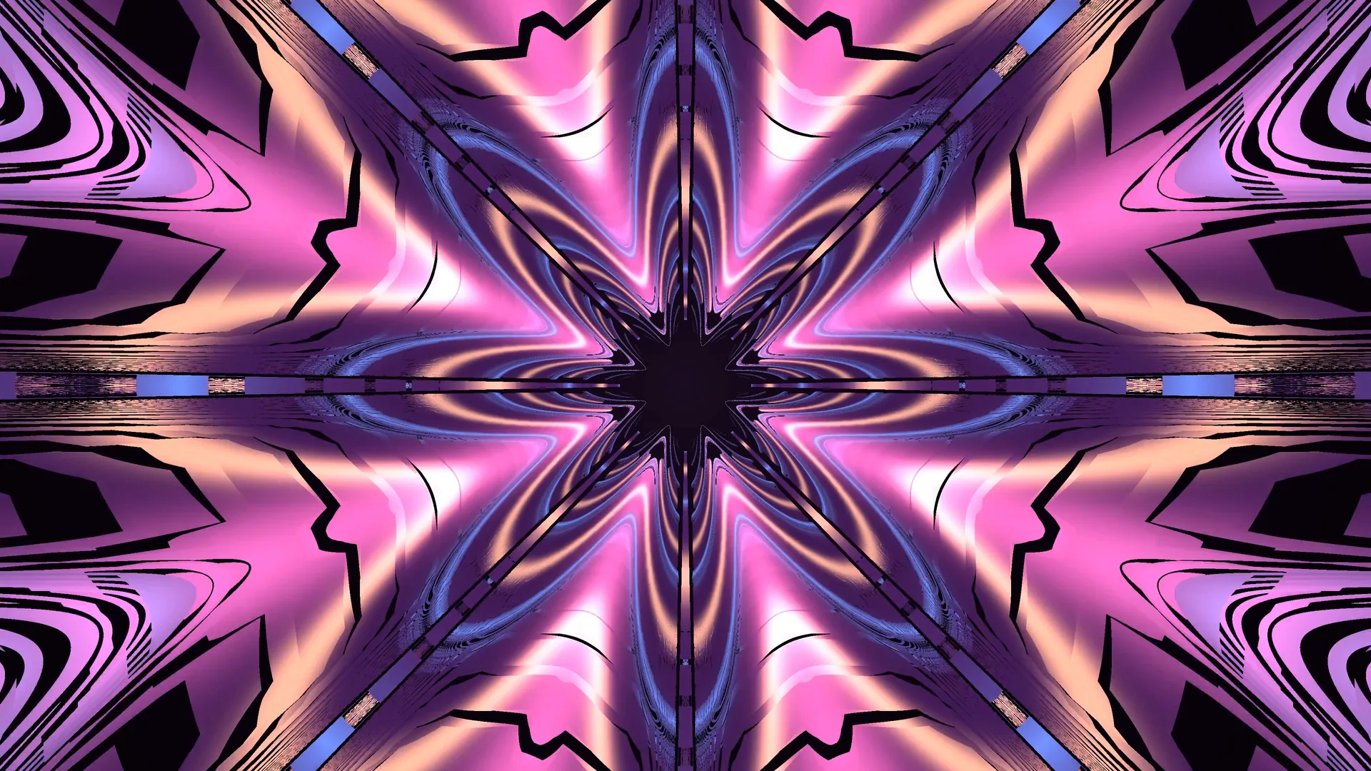 Radial neon geometry in violet and pink — free 3840x2160 4K wallpaper image