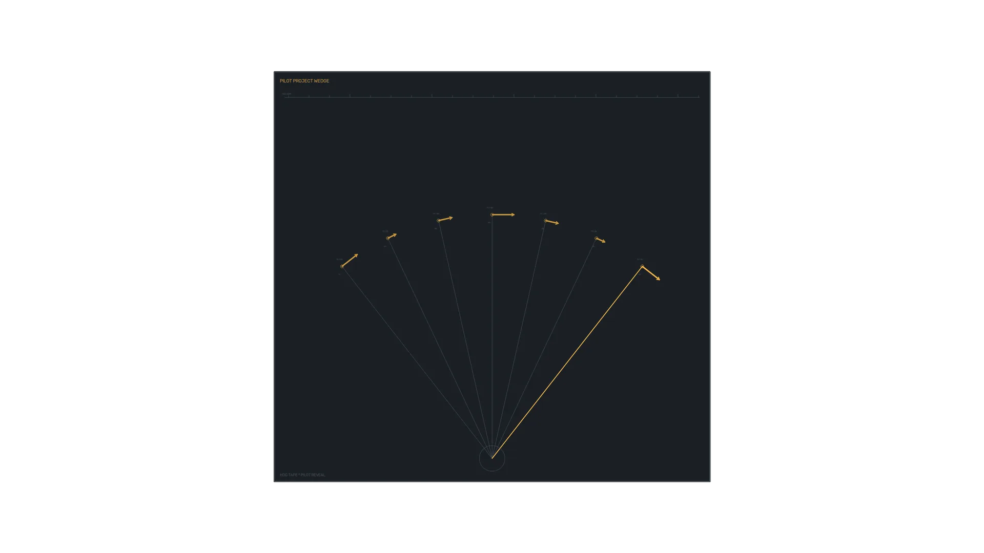 Radial vector diagram in amber and charcoal — free 3840x2160 4K wallpaper image