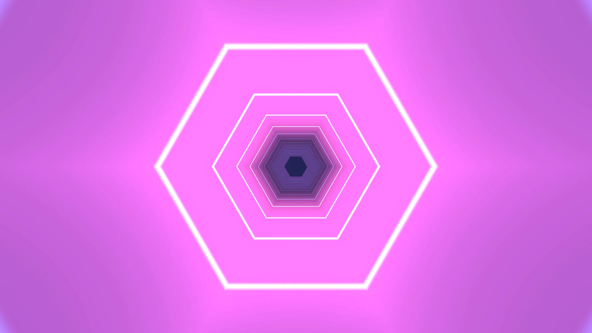 Radiant concentric hexagons in pink and violet — free 3840x2160 4K wallpaper image