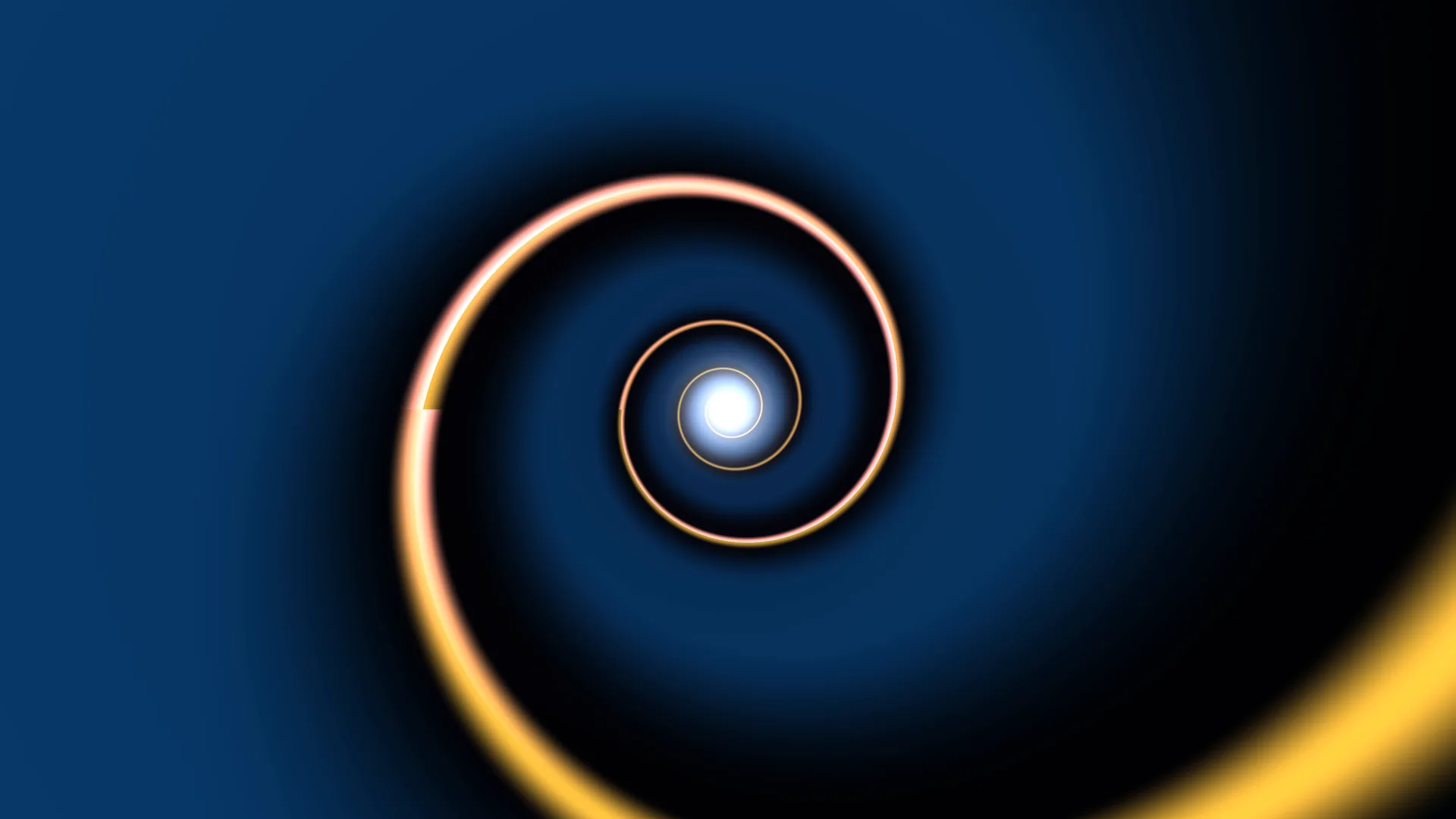 Concentric luminous rings in deep blue space — free 3840x2160 4K wallpaper image