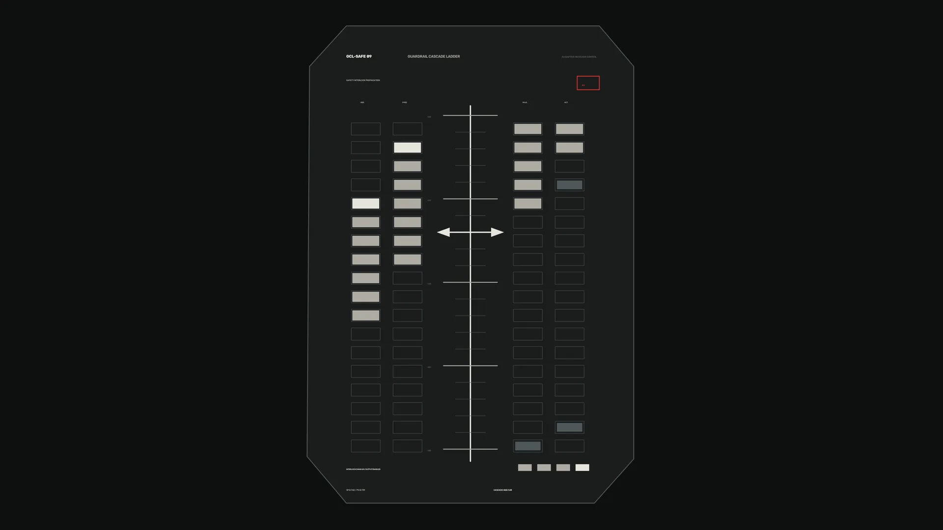 Dark technical dashboard with geometric data grid — free 3840x2160 4K wallpaper image