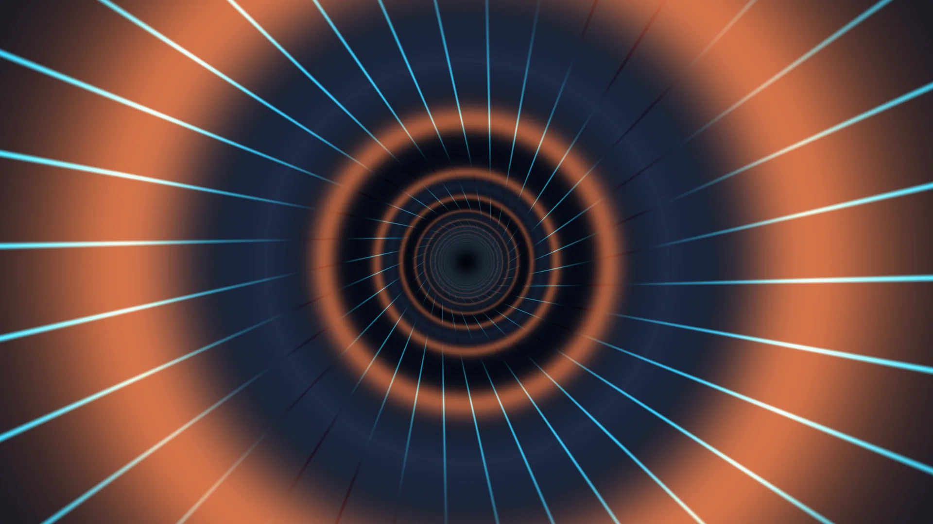 Concentric tunnel with cyan radial lines — free 3840x2160 4K wallpaper image