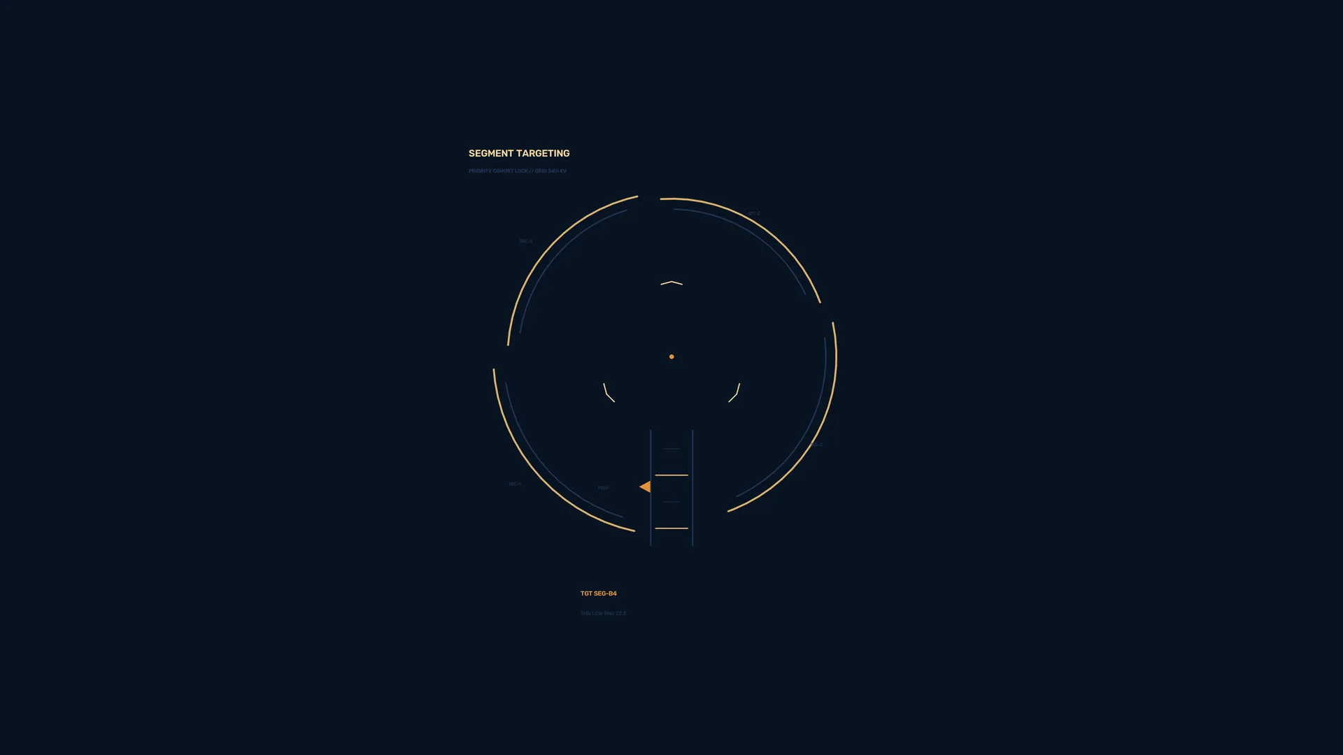 Segment targeting circular interface diagram — free 3840x2160 4K wallpaper image