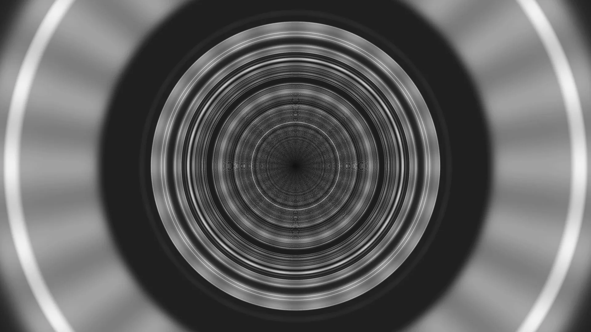 Concentric monochrome rings with radial blur — free 3840x2160 4K wallpaper image