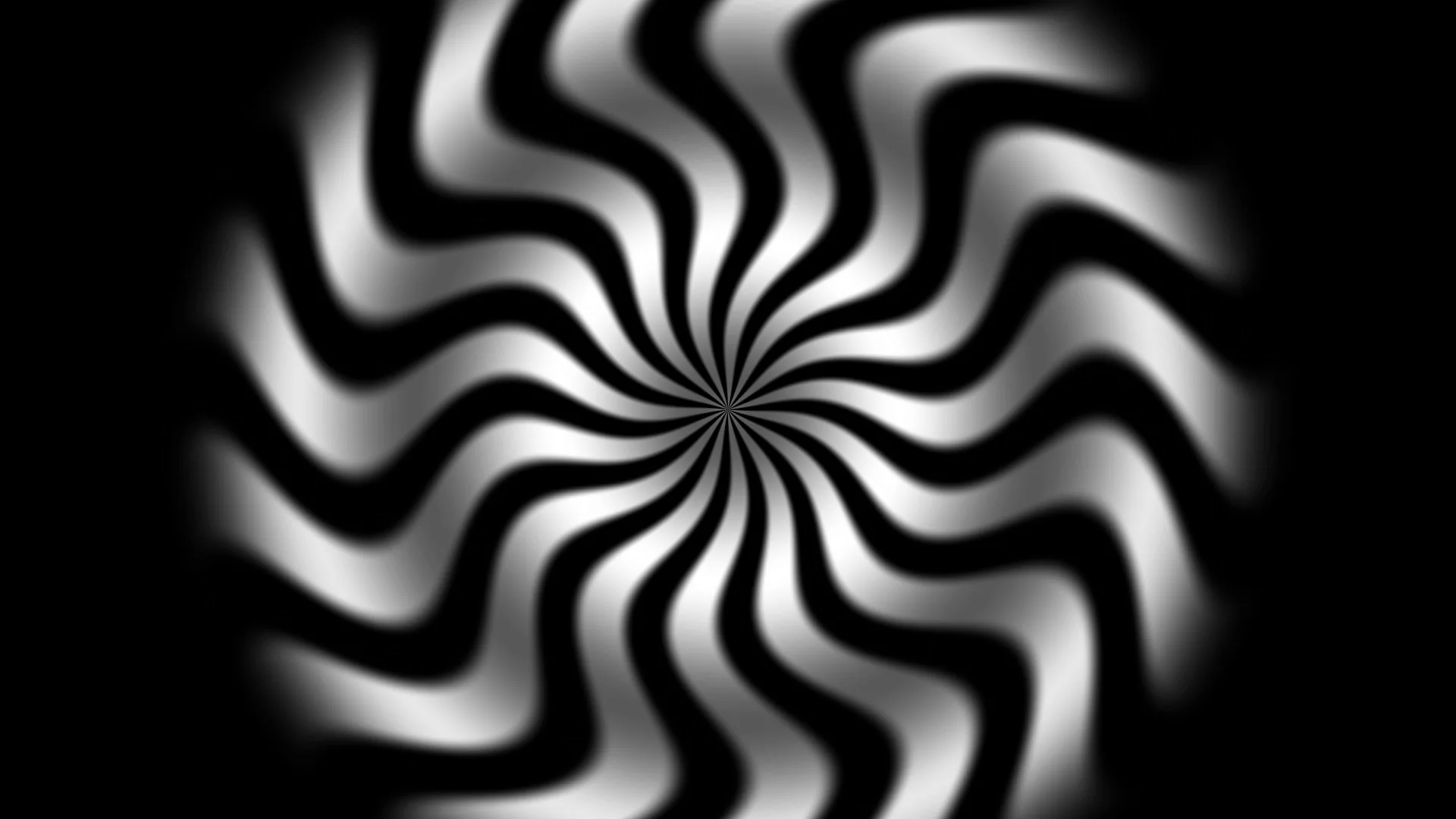 Monochrome radial wave spiral with soft gradients — free 3840x2160 4K wallpaper image
