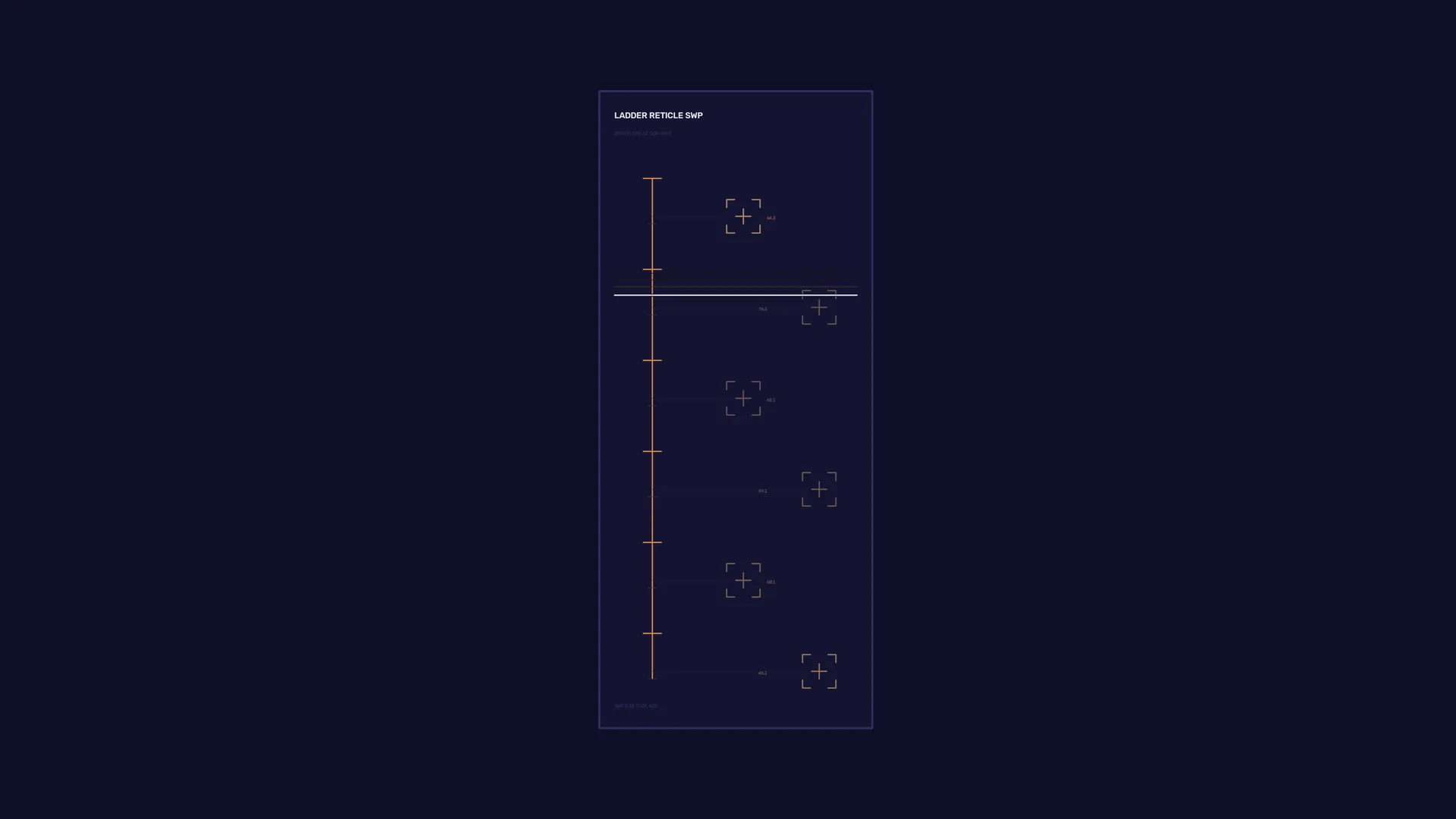 Dark navy ladder reticle technical schematic — free 3840x2160 4K wallpaper image