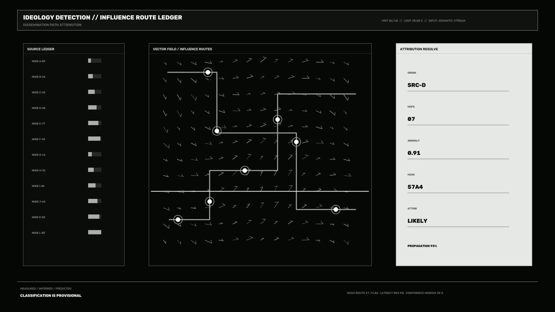 Monochrome influence route ledger interface — free 3840x2160 4K wallpaper image