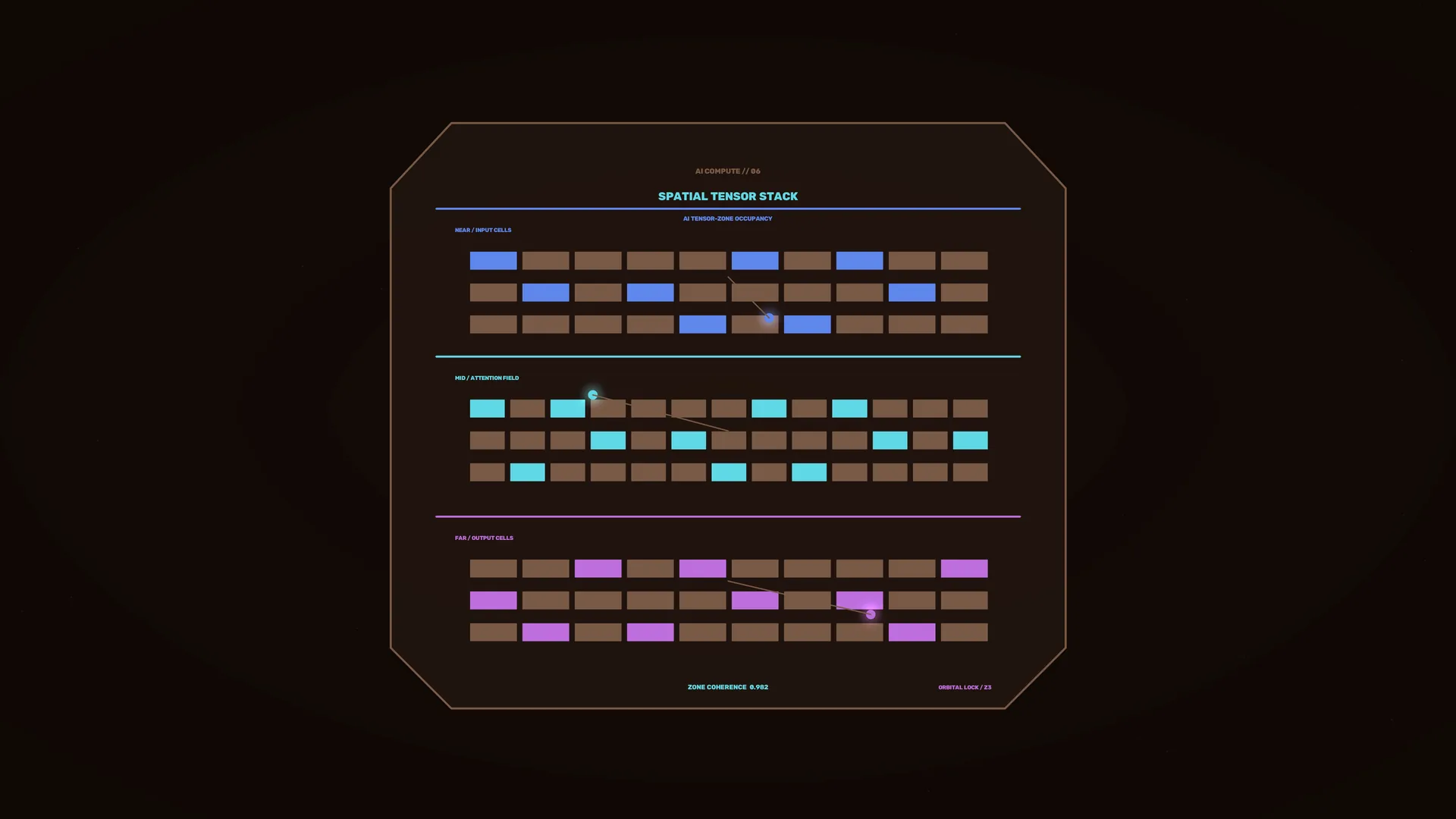 Spatial tensor stack with multicolour cell grids — free 3840x2160 4K wallpaper image