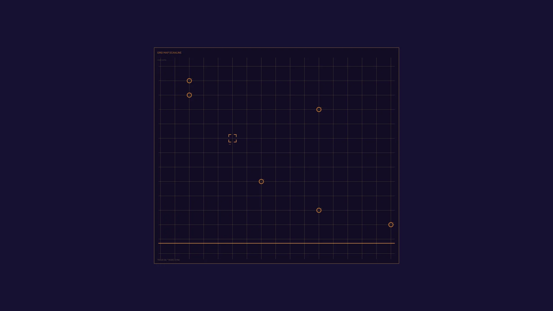 Amber coordinate grid on a midnight violet field — free 3840x2160 4K wallpaper image