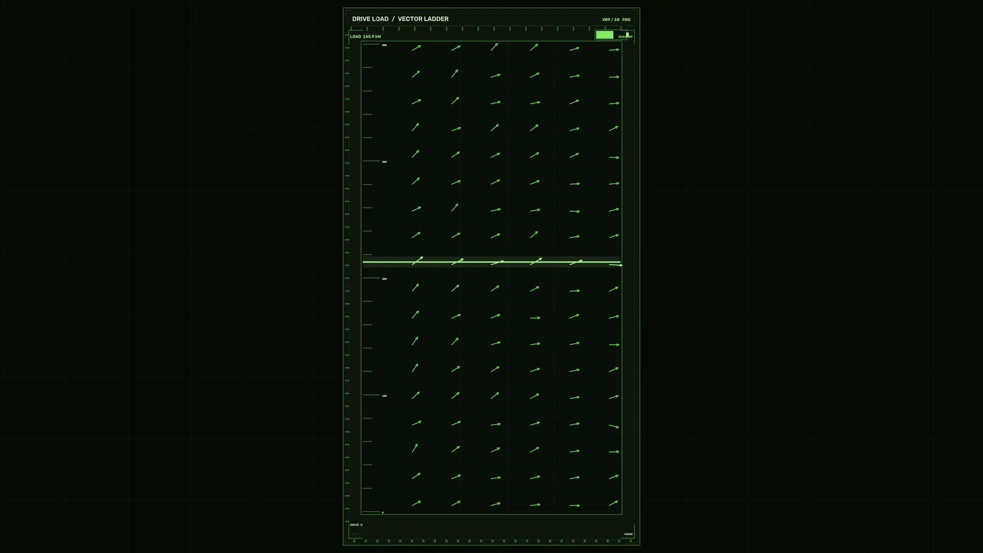 Green vector ladder on a dark technical grid — free 3840x2160 4K wallpaper image