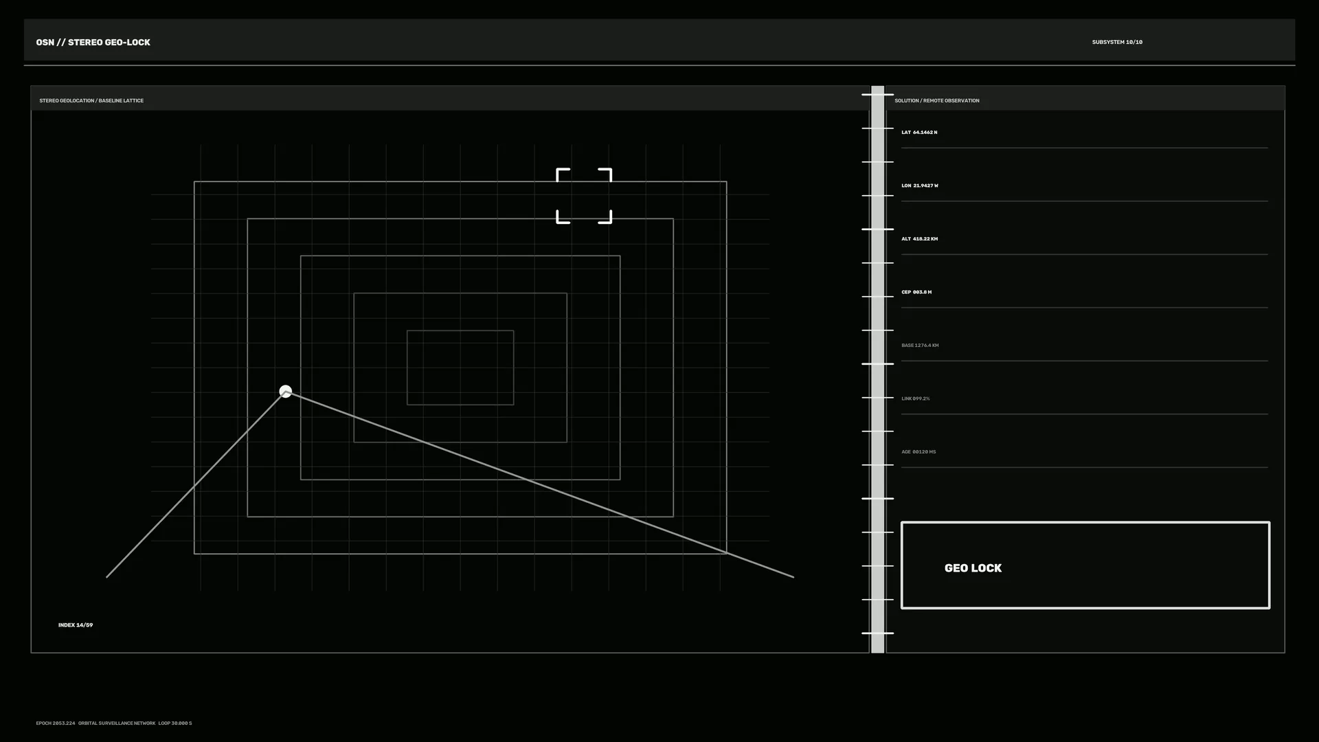 Monochrome orbital geometry interface — free 3840x2160 4K wallpaper image