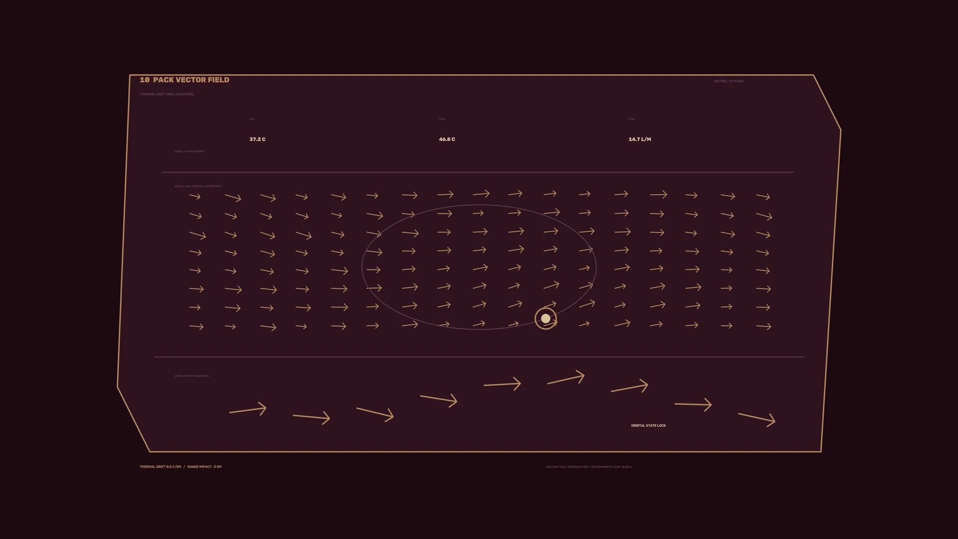 Amber Vector Field on a Burgundy Technical Grid — free 3840x2160 4K wallpaper image