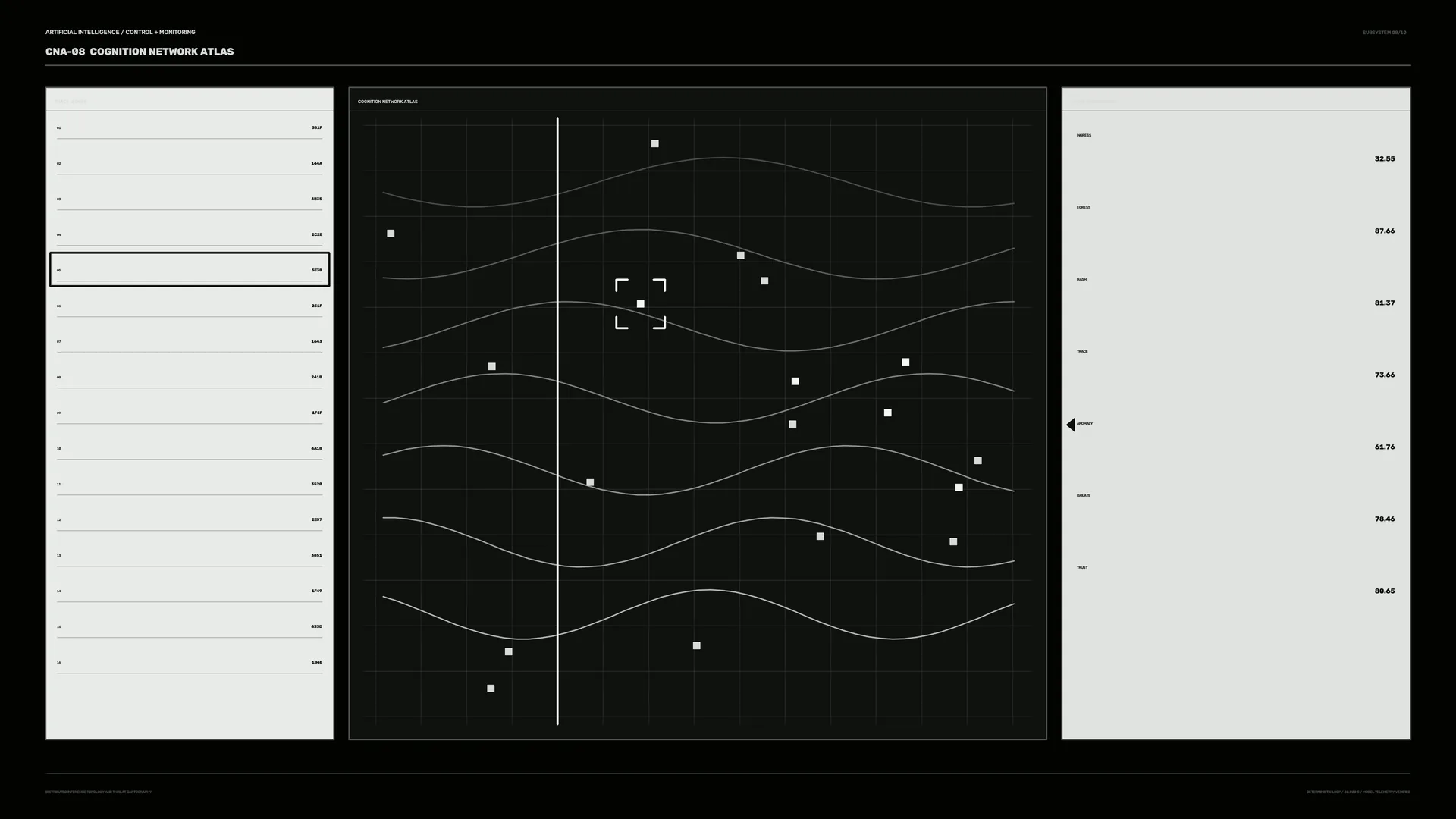 Monochrome network atlas with waveform grid — free 3840x2160 4K wallpaper image
