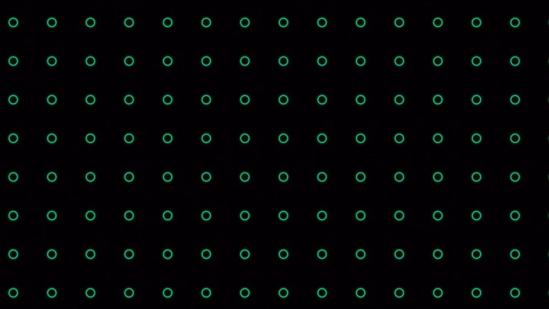 Green neon ring grid on a black field — free 3840x2160 4K wallpaper image