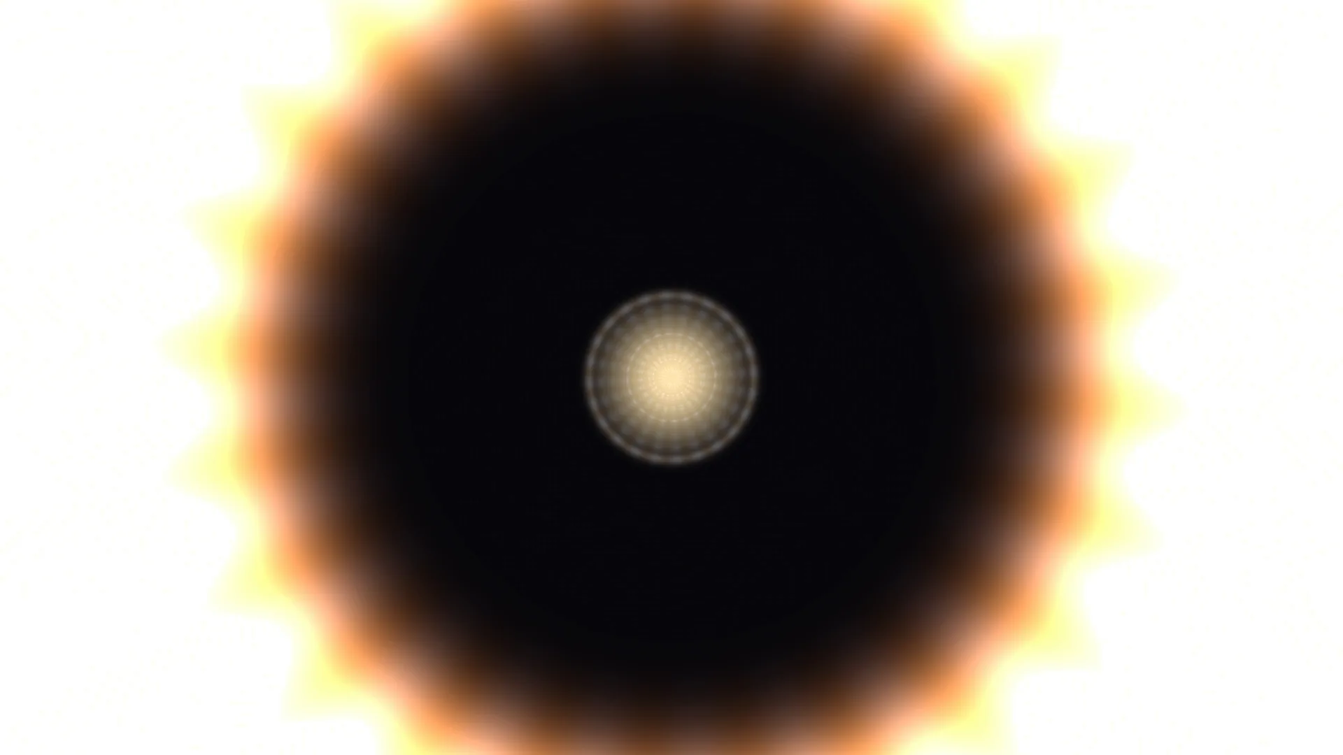 Black radial disc with a glowing amber perimeter — free 3840x2160 4K wallpaper image