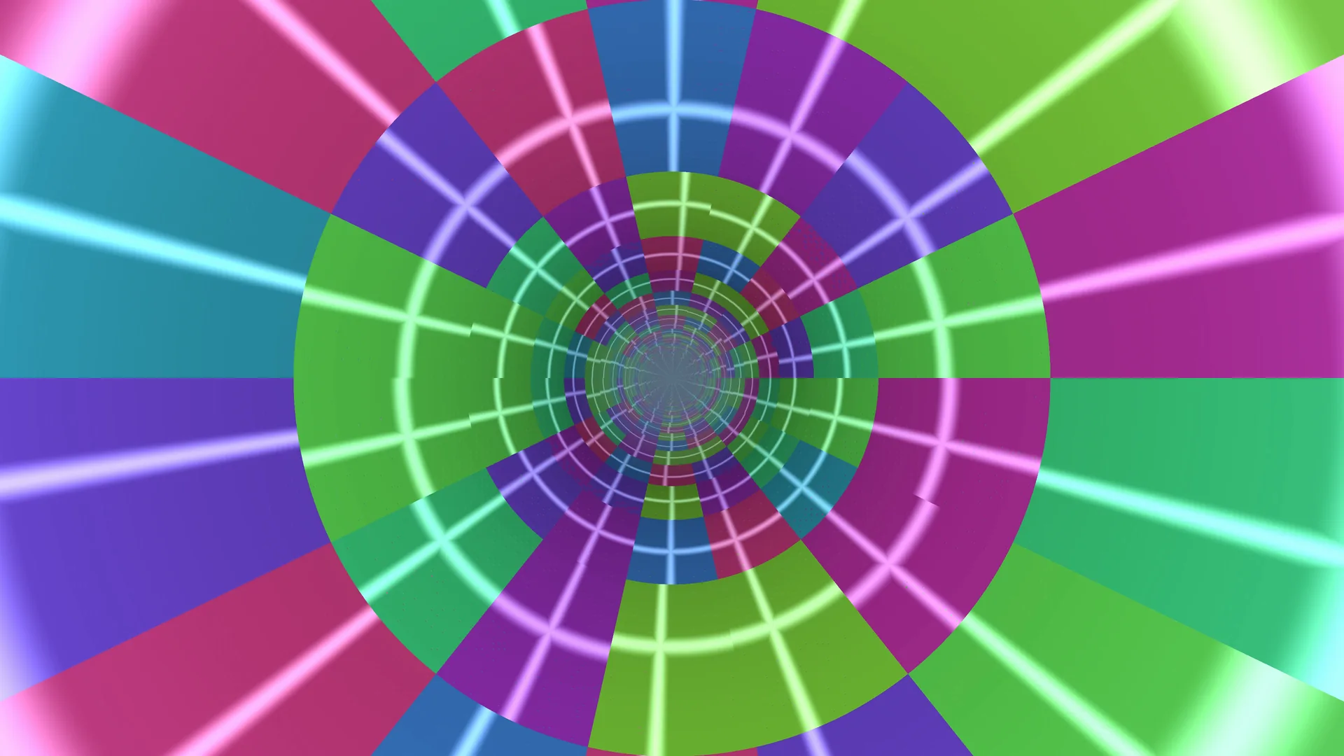 Concentric neon grid in radial colour blocks — free 3840x2160 4K wallpaper image
