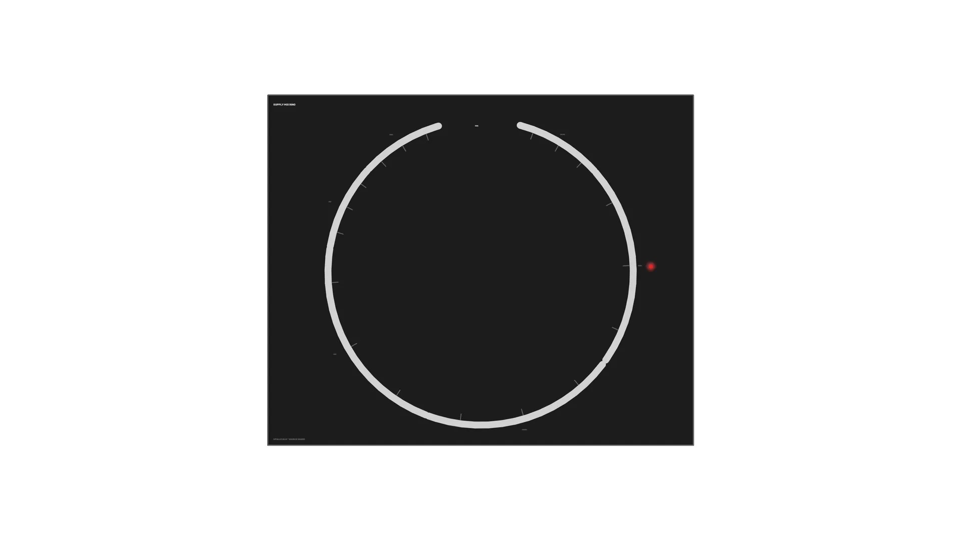 Minimal circular interface with red indicator — free 3840x2160 4K wallpaper image