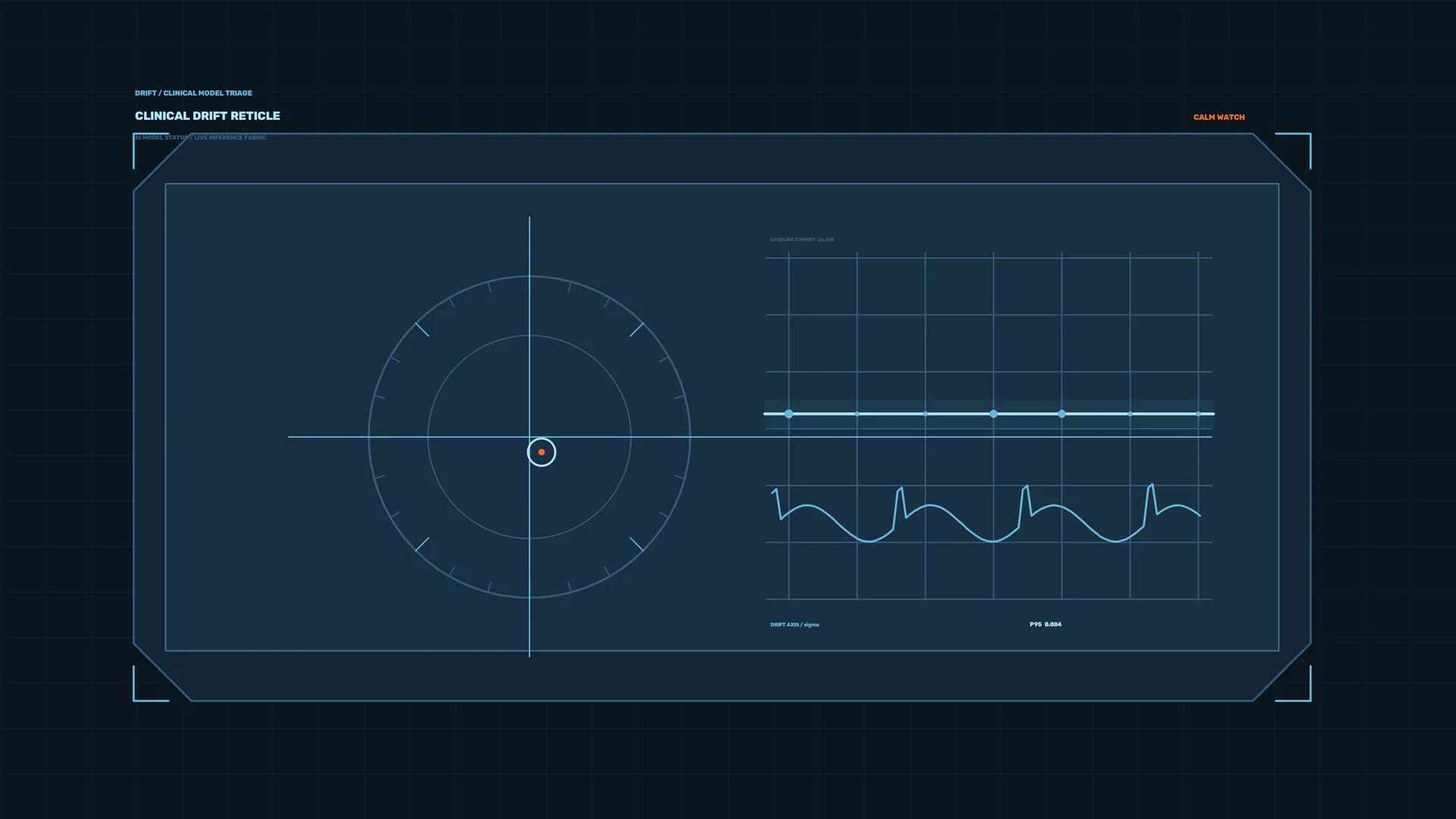 Clinical drift reticle with diagnostic grid — free 3840x2160 4K wallpaper image