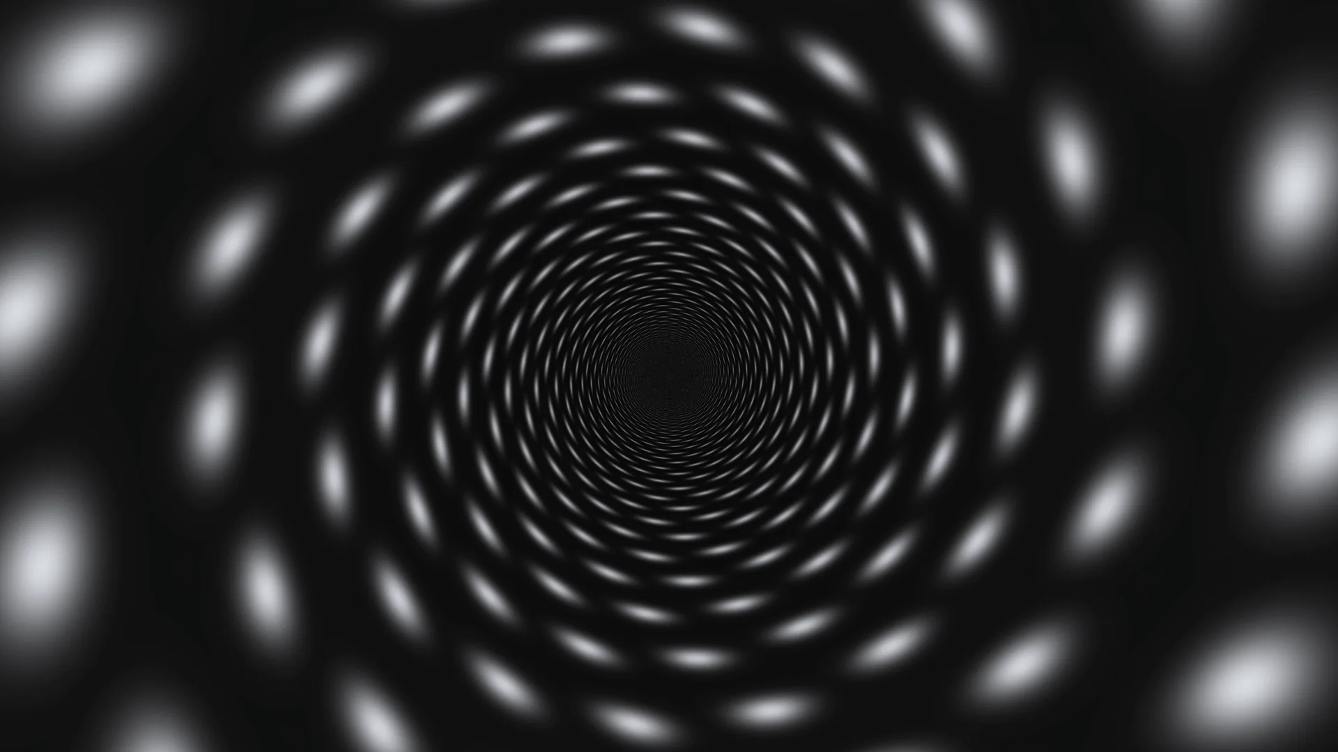 Concentric white ellipses on a black field — free 3840x2160 4K wallpaper image