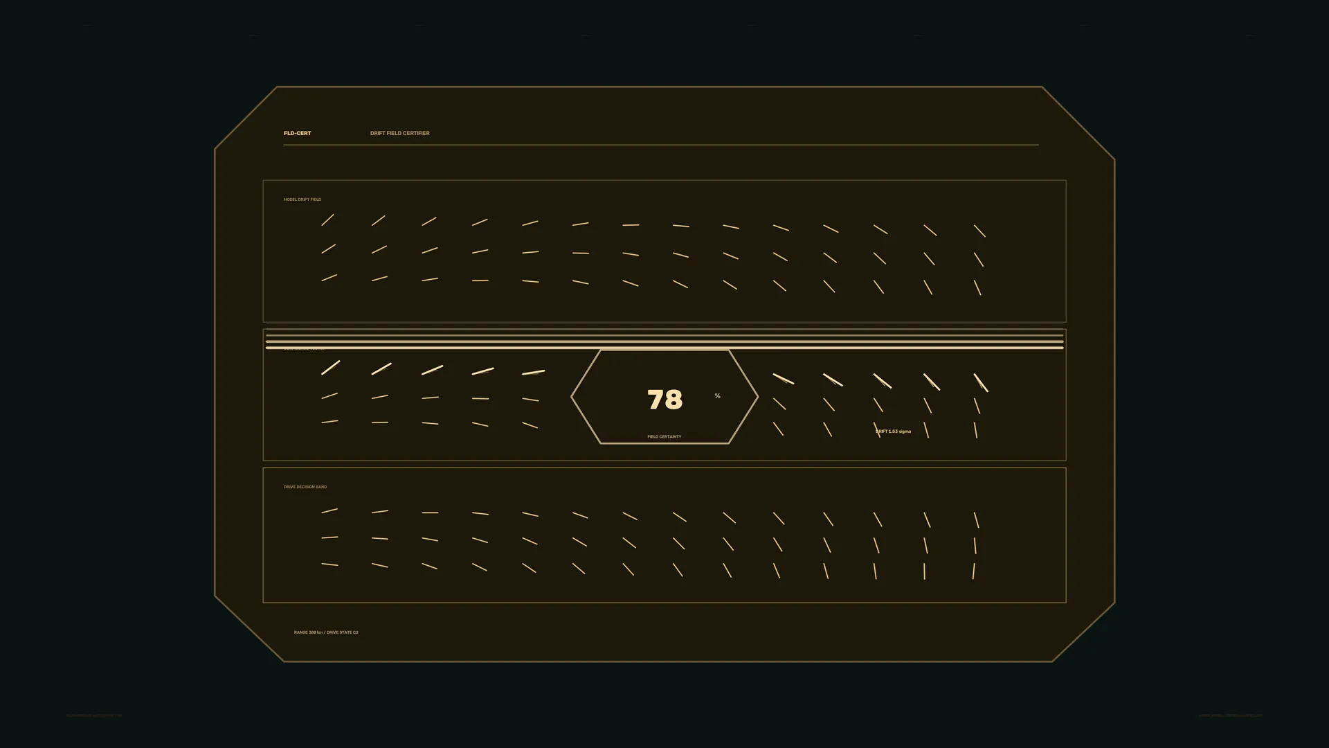 Amber field-cert interface with vector arrays — free 3840x2160 4K wallpaper image