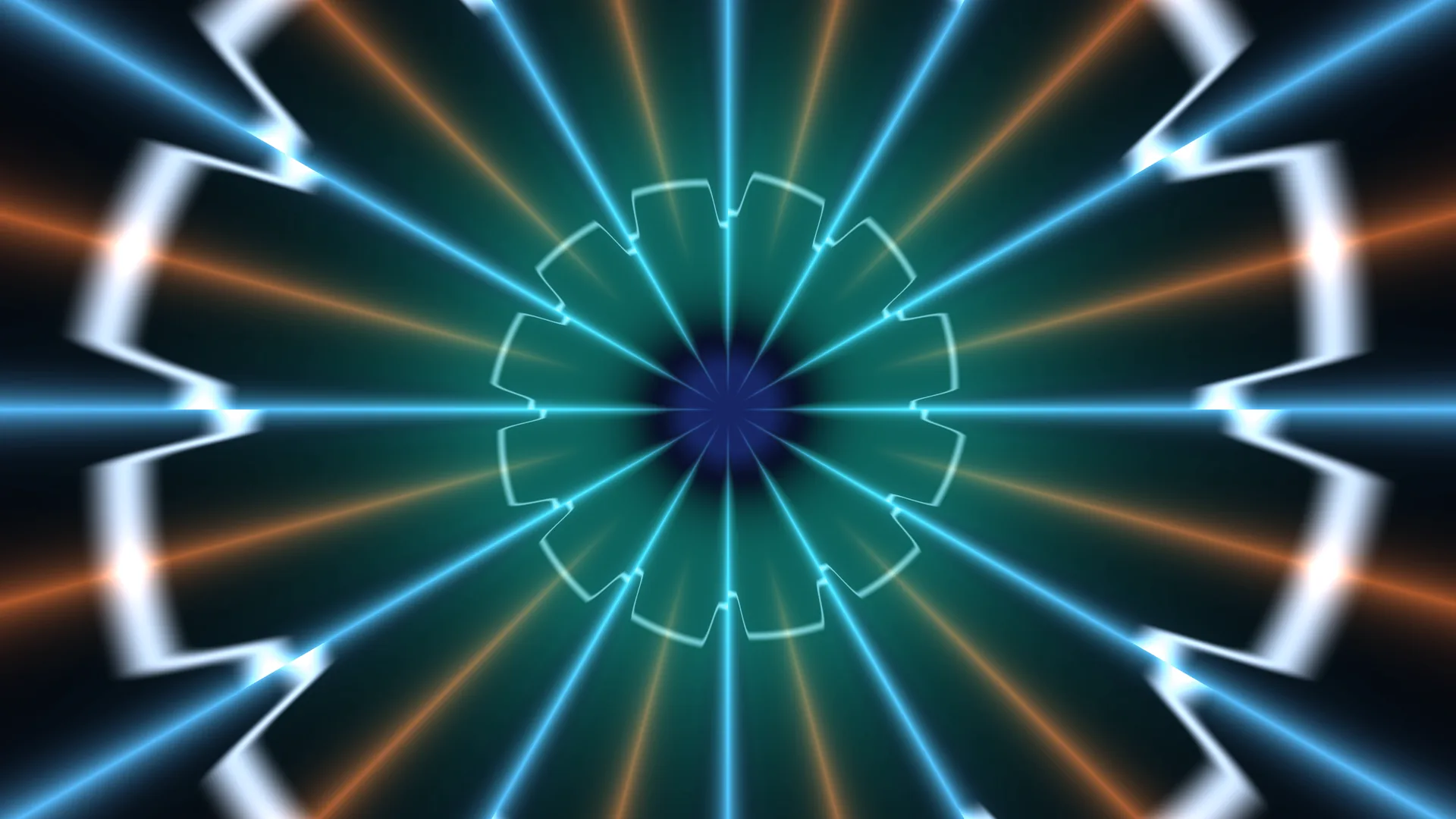 Radial teal light geometry with cyan spokes — free 3840x2160 4K wallpaper image