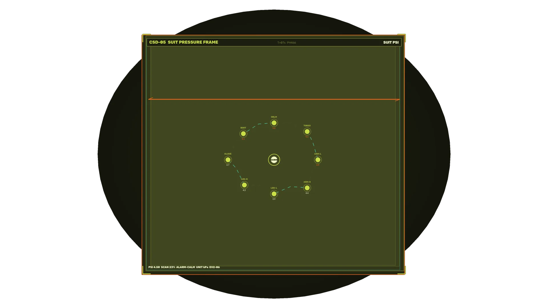 Retro green suit pressure schematic — free 3840x2160 4K wallpaper image