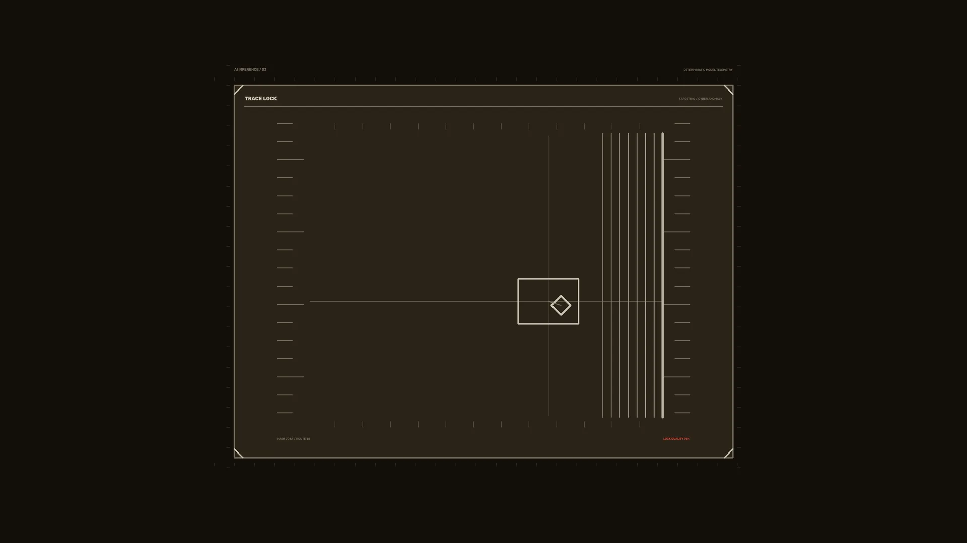 Trace lock technical grid in dark sepia — free 3840x2160 4K wallpaper image