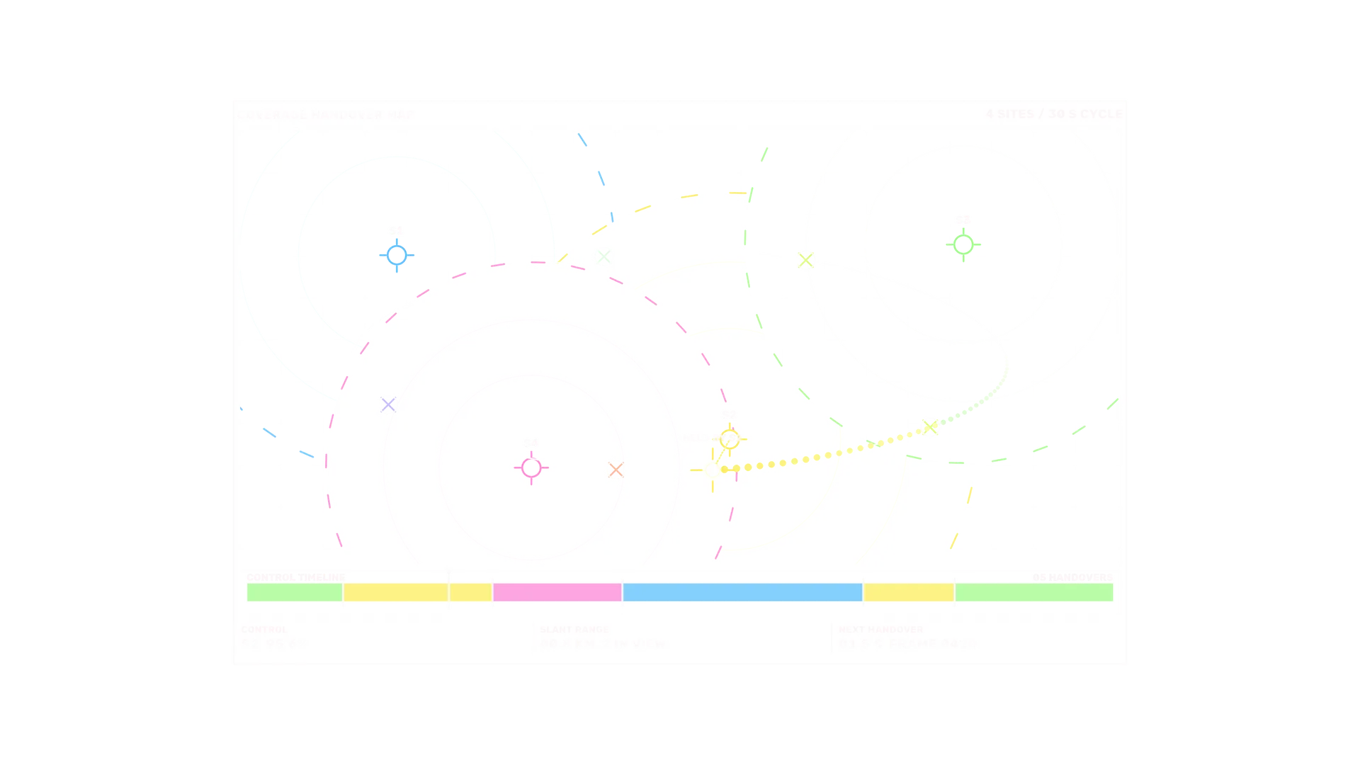 Orbital Grid Diagram With Colour-Coded Paths — free 3840x2160 4K wallpaper image