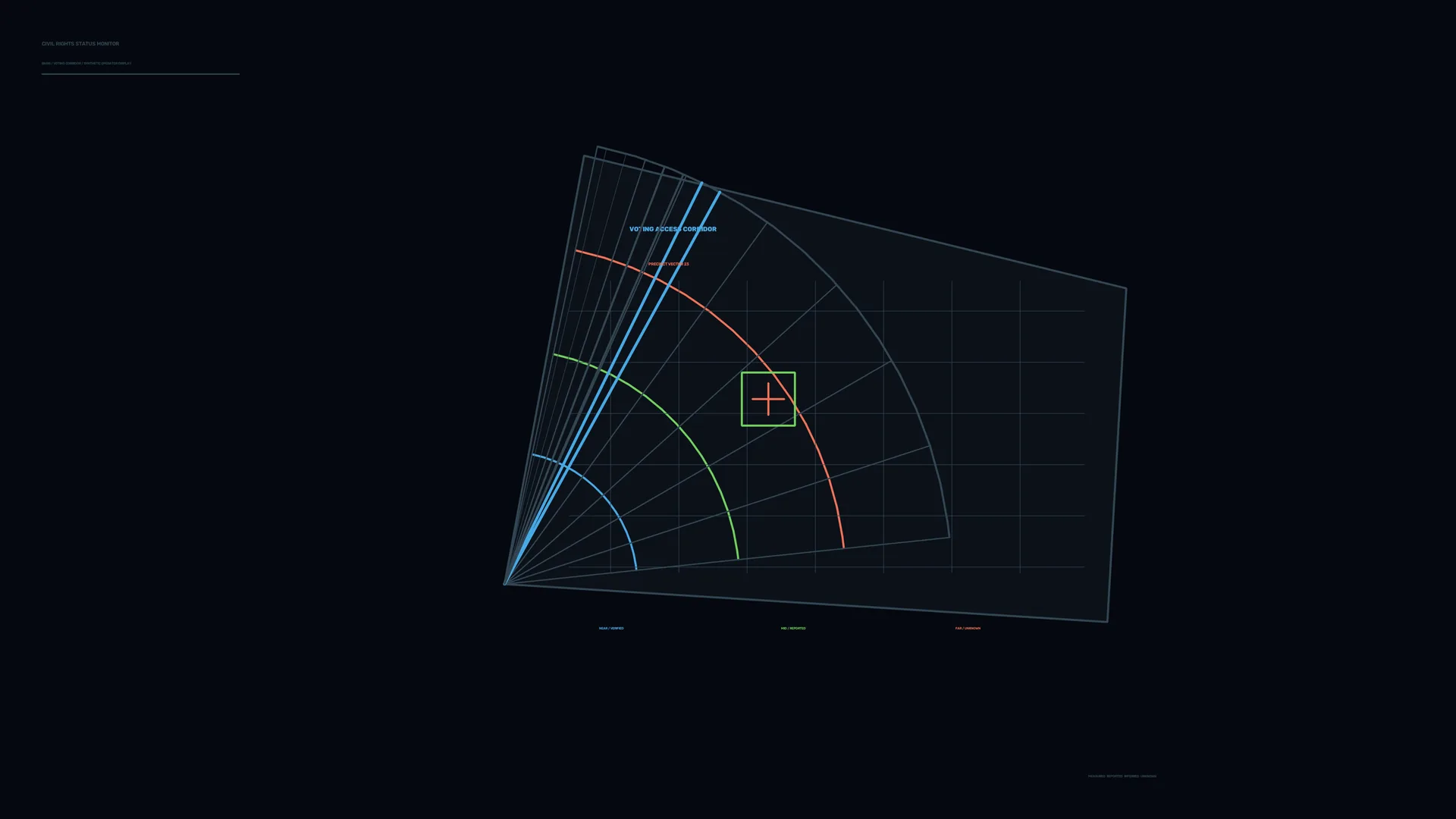 Neon orbital geometry on a dark technical grid — free 3840x2160 4K wallpaper image