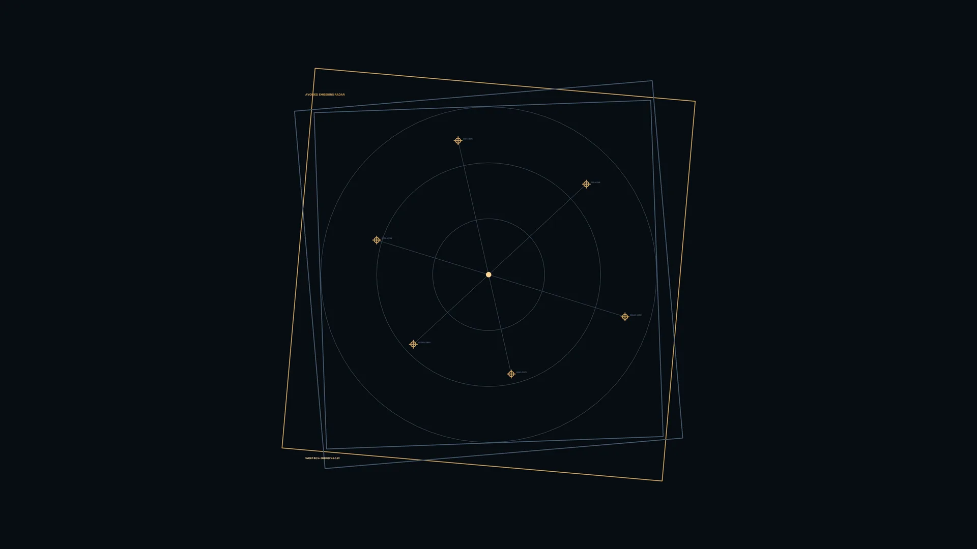 Orbital grid with concentric targeting geometry — free 3840x2160 4K wallpaper image