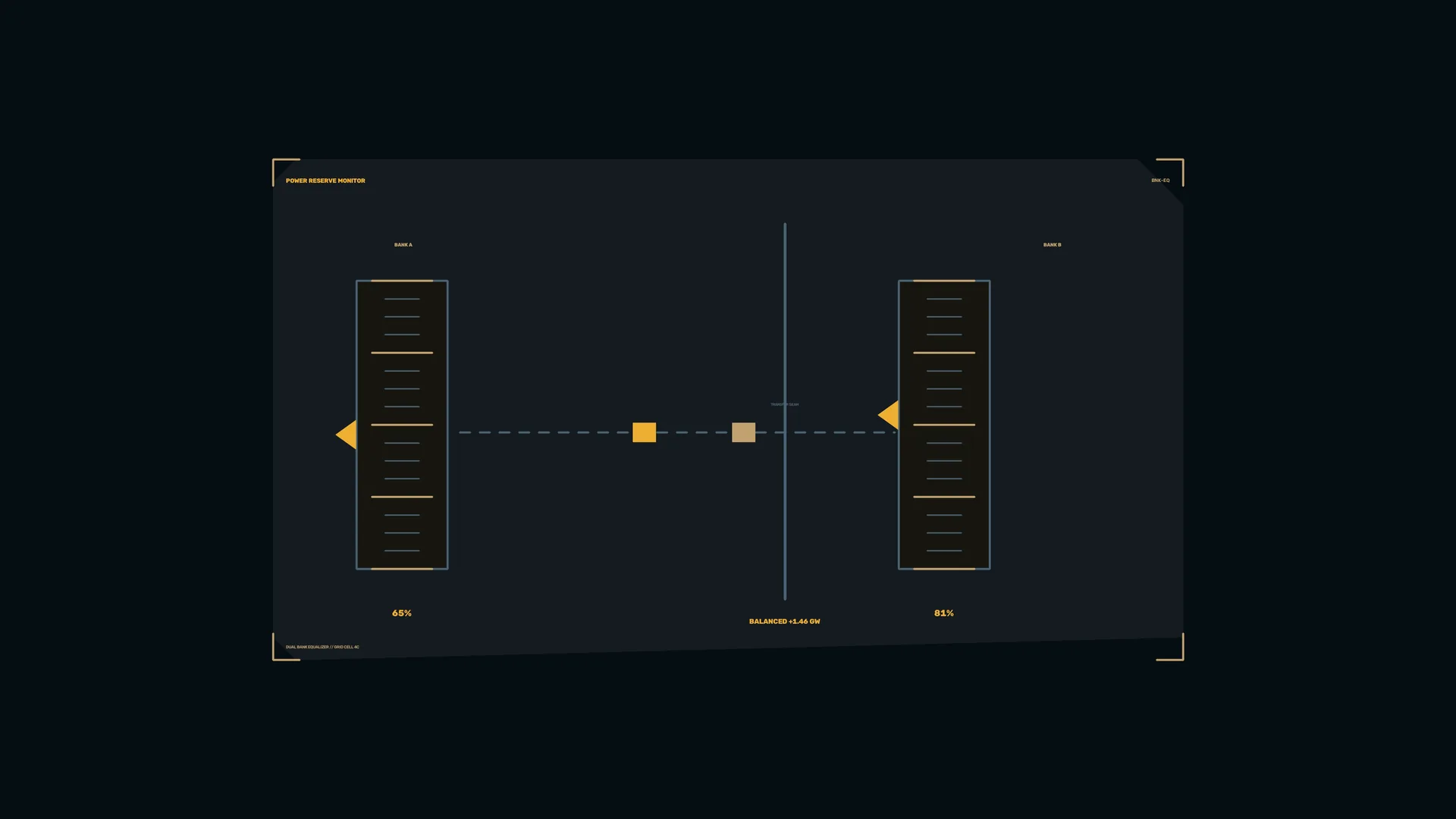 Power reserve monitor with balanced energy flow — free 3840x2160 4K wallpaper image