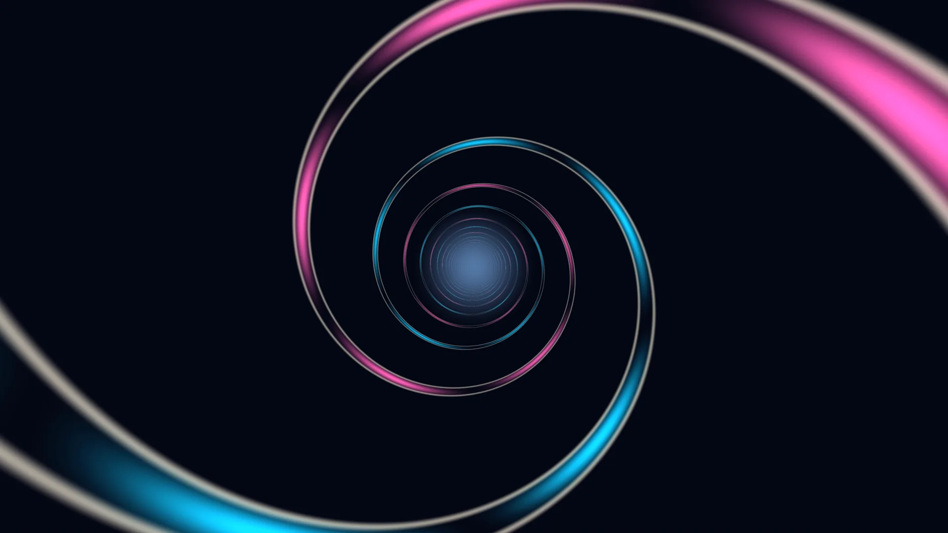 Concentric neon rings around a blue light core — free 3840x2160 4K wallpaper image