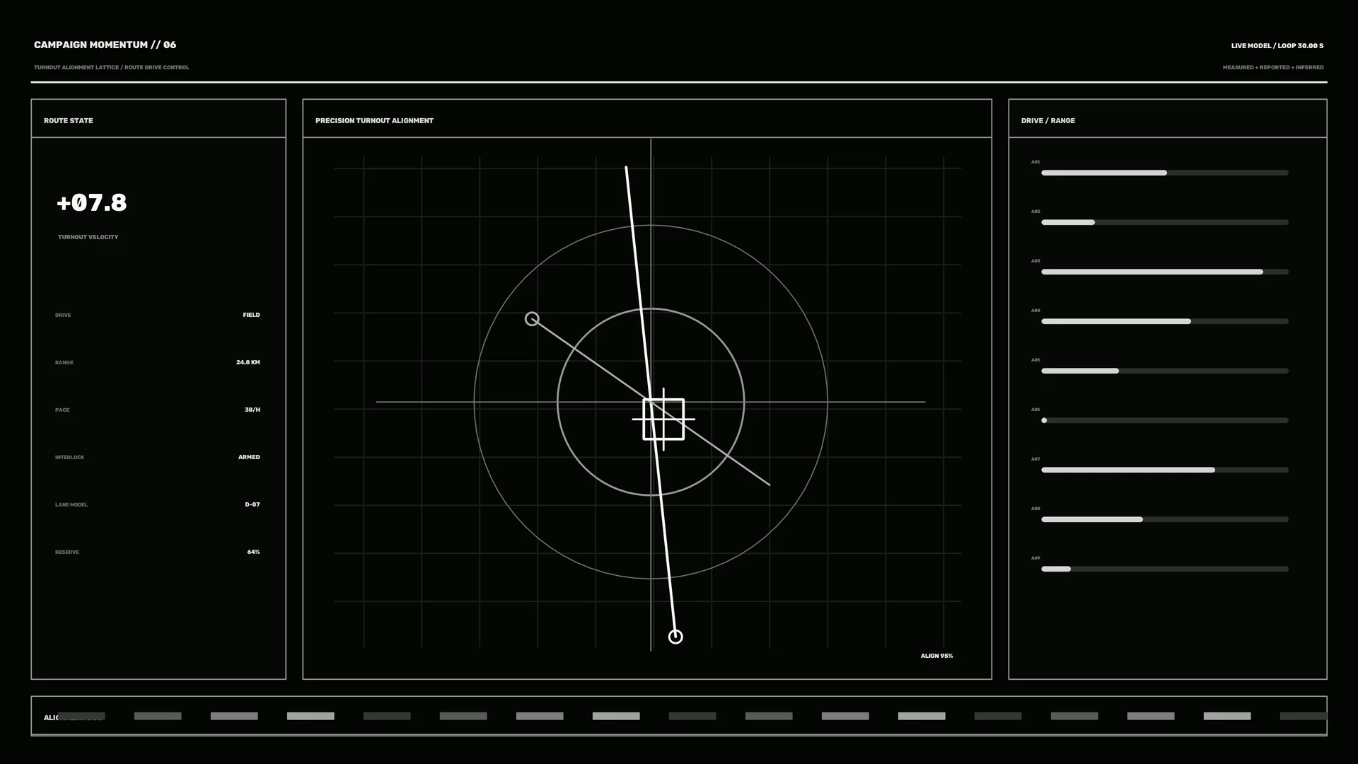 Black route control panel with alignment geometry — free 3840x2160 4K wallpaper image
